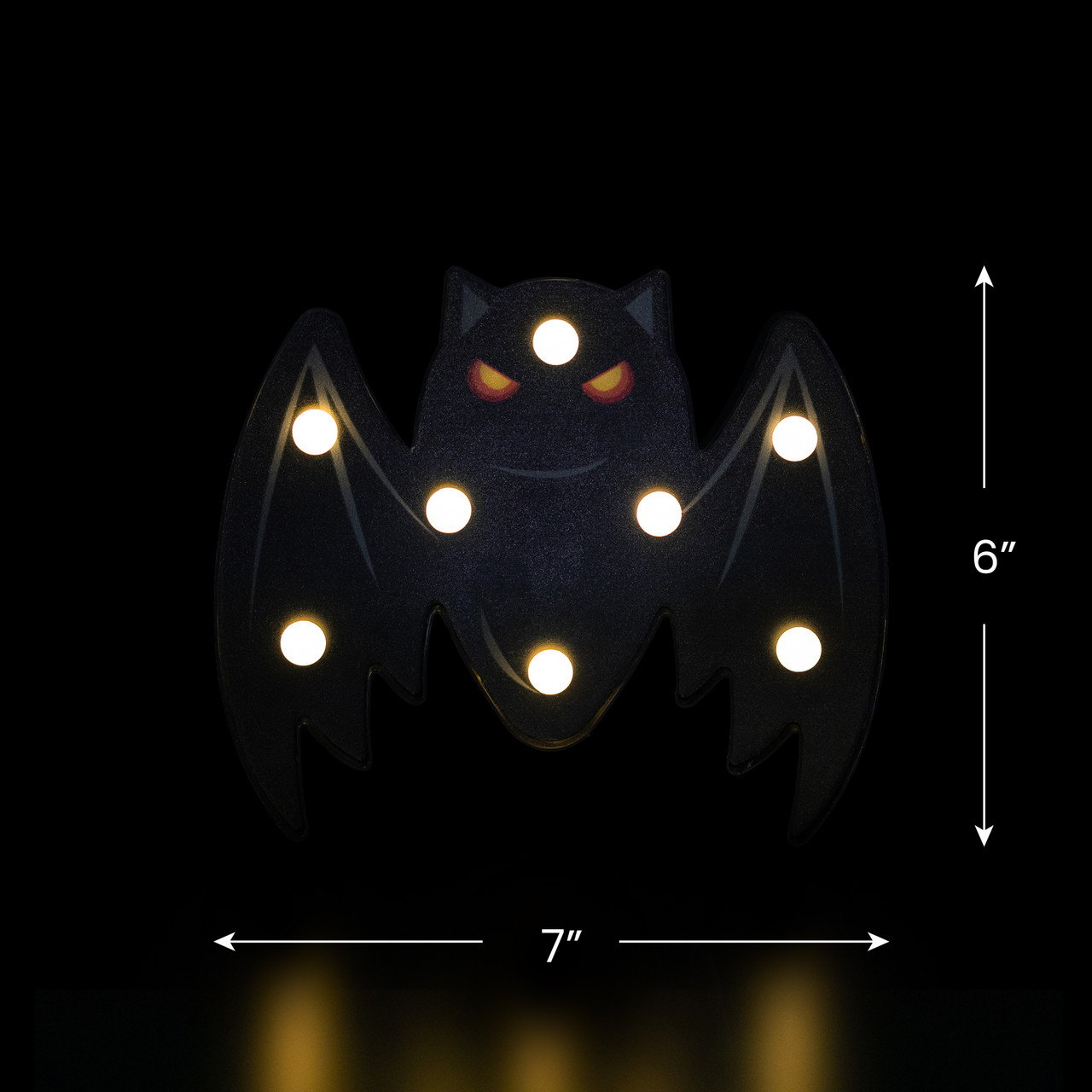 LED Lighted Bat Halloween Marquee Sign - 12