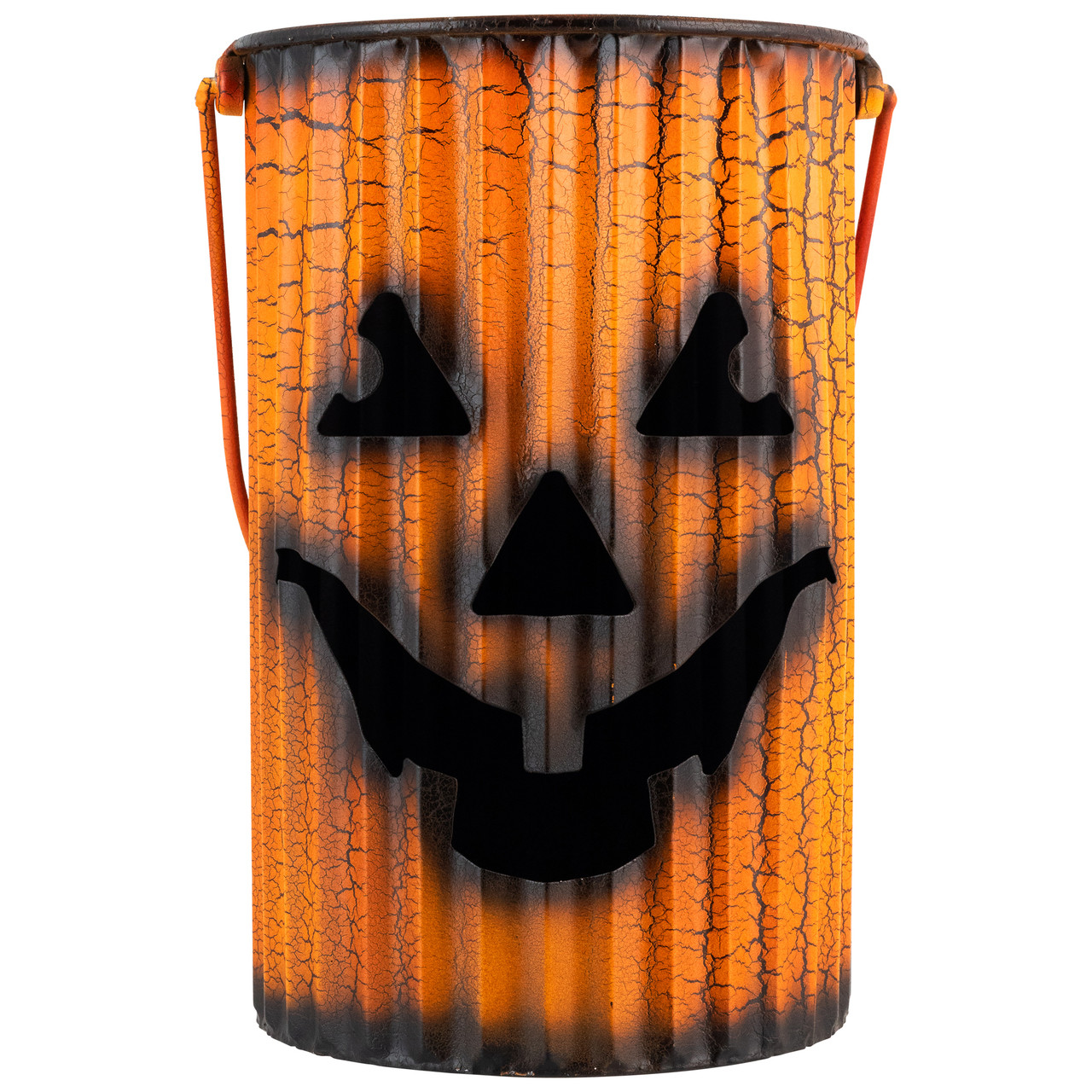 Metal Jack O' Lantern Lantern Set Halloween Decoration - Orange
