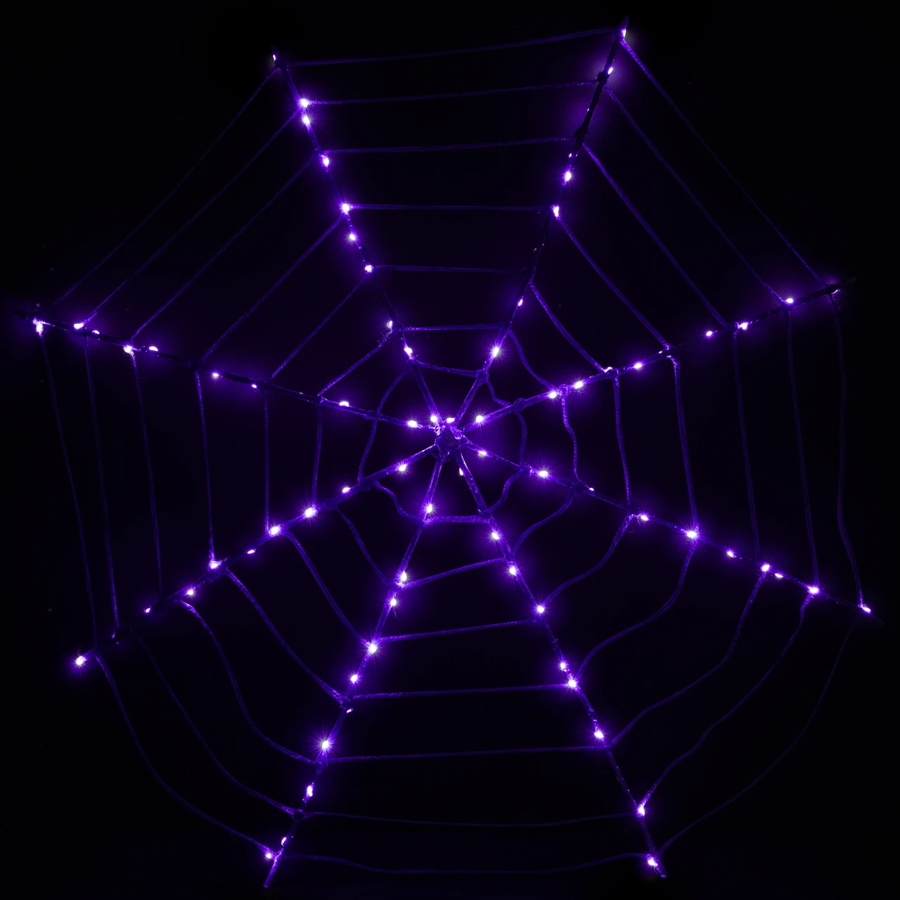 lighted spider web Halloween decoration
