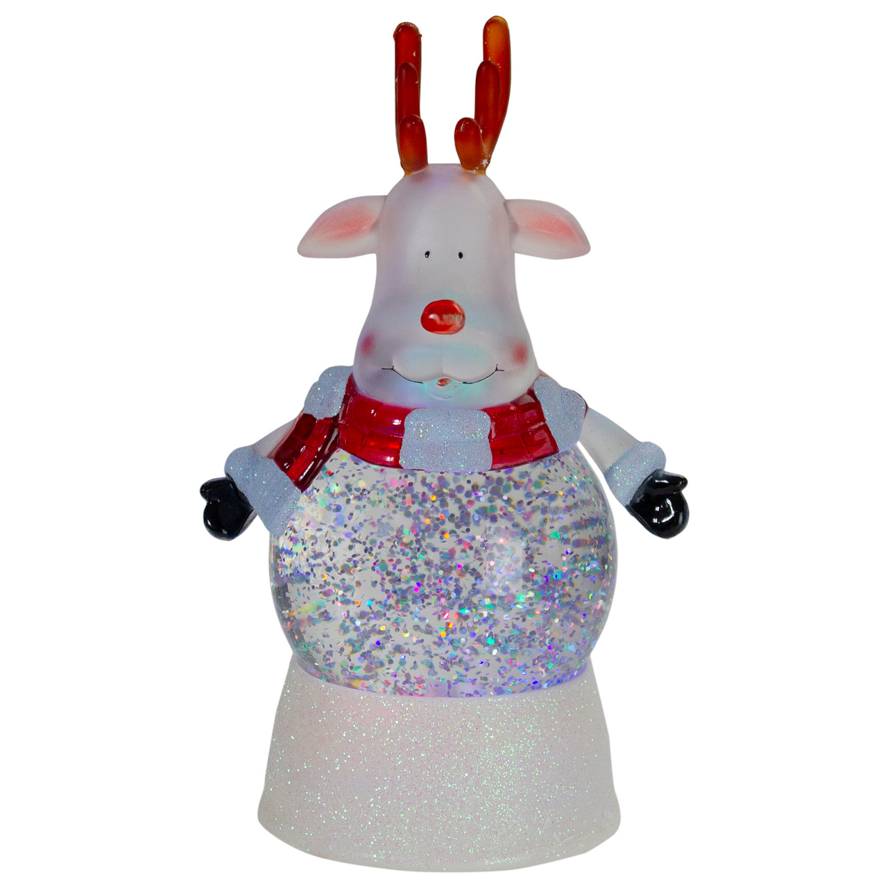 8" LED Lighted Color Changing Reindeer Christmas Snow Globe | Christmas ...