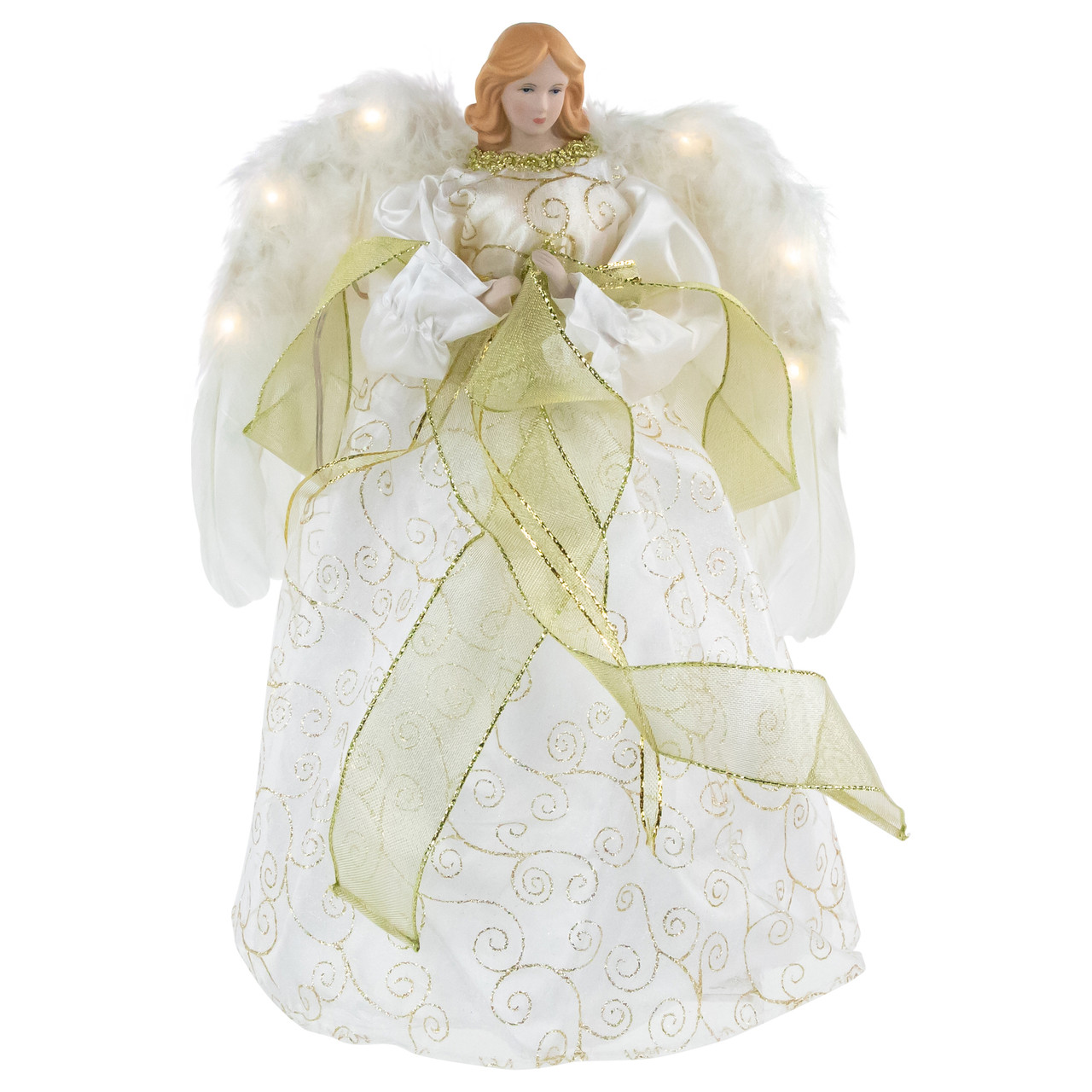 Lighted 10-In Christmas Tree Top Angel -V4981-88 