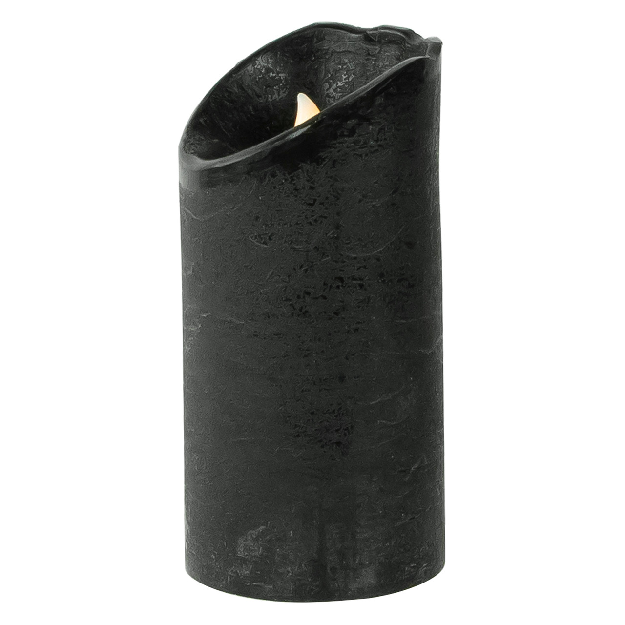 6" Black LED Battery Operated Flameless Halloween Candle Christmas