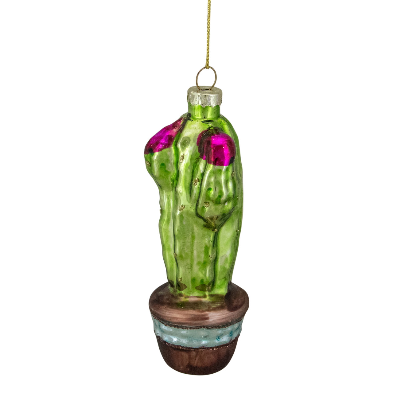 Northlight Potted Cactus Glass Ornament