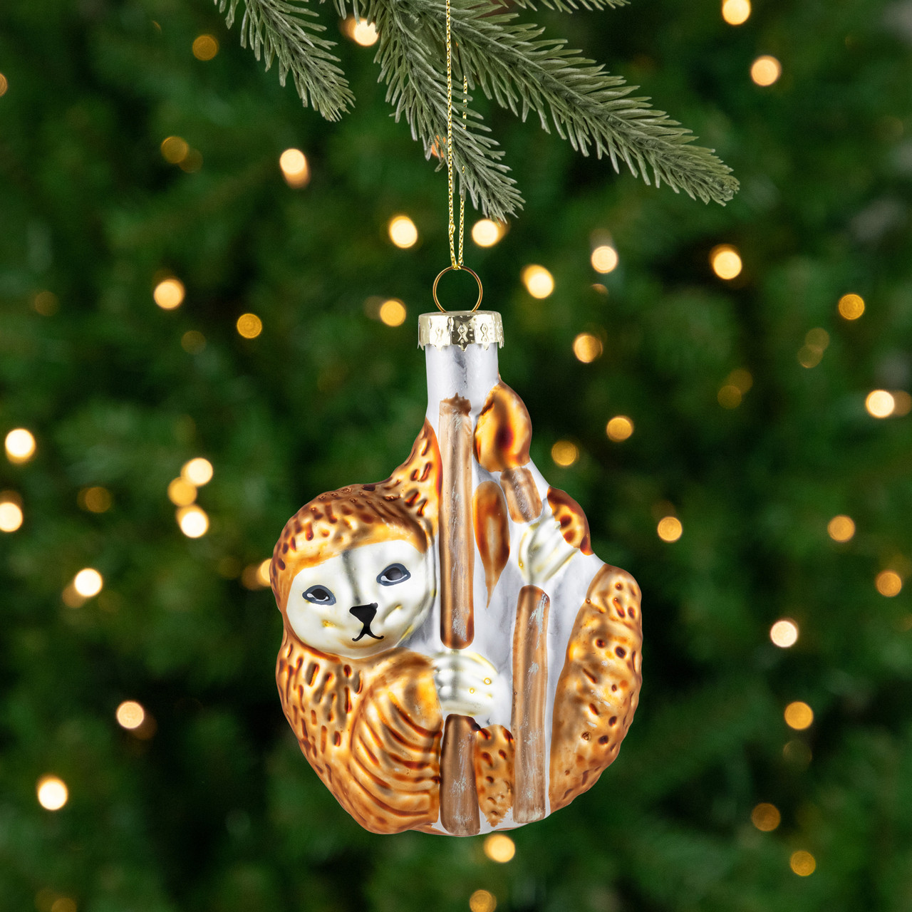 Northlight Sloth with Bamboo Christmas Ornament