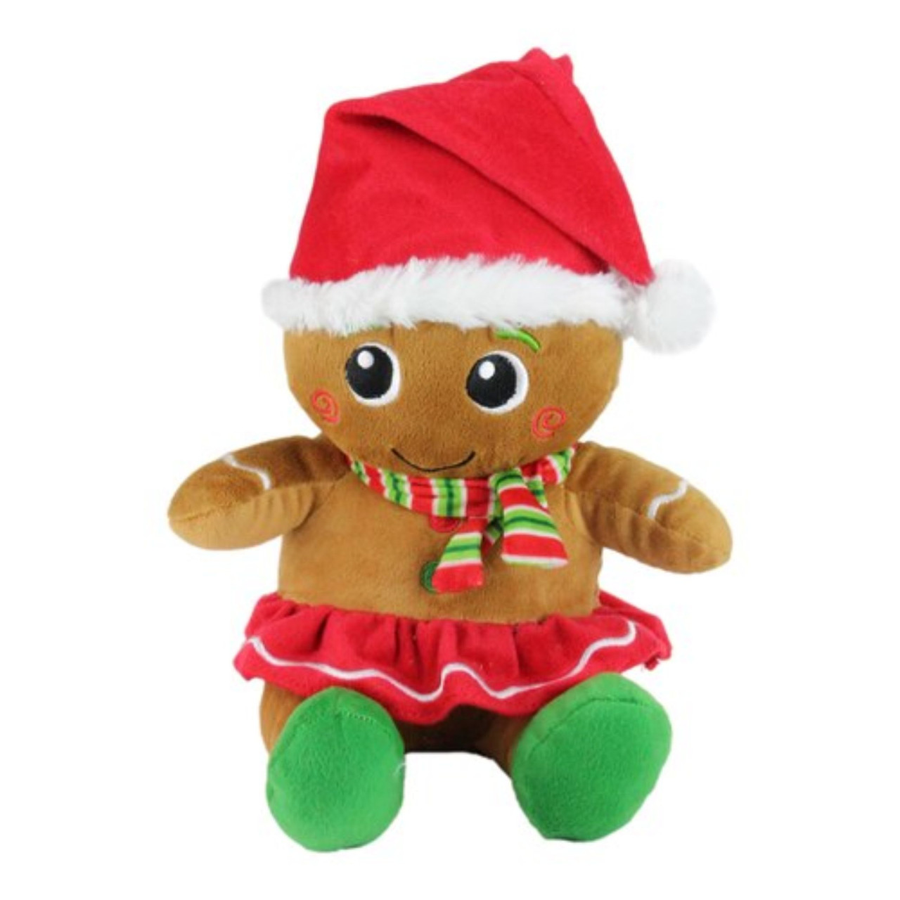 Plush Sitting Gingerbread Girl Christmas Figure 11