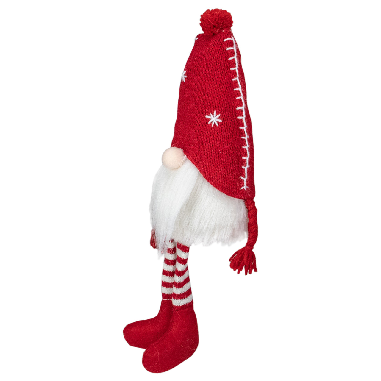 18-Inch Plush Red & White Sitting Christmas Gnome Tabletop Decoration ...