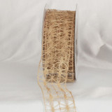 Brown Woven Netting Wired Craft Ribbons 2