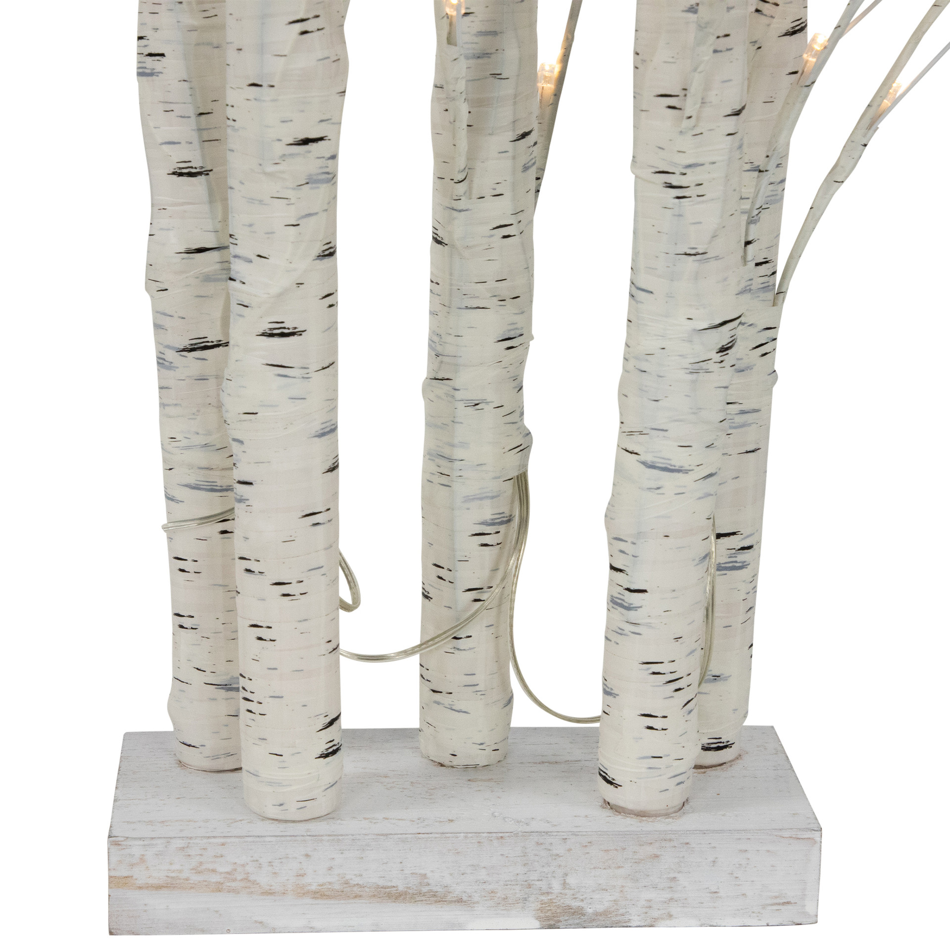 4' LED Lighted White Birch Twig Tree Cluster Christmas Decoration