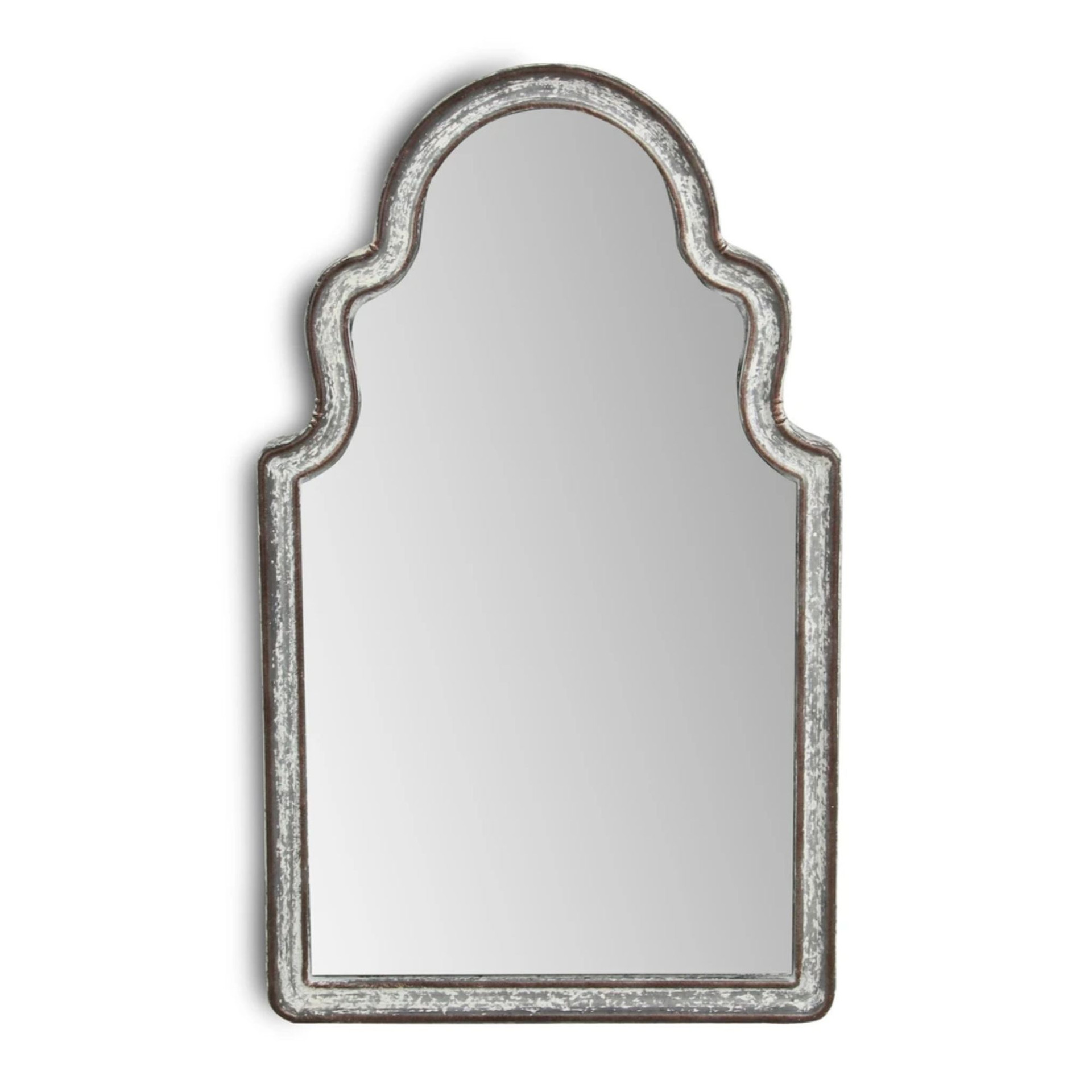 24" Gray Elegant Multi Curved Top Wall Mirror | Christmas Central