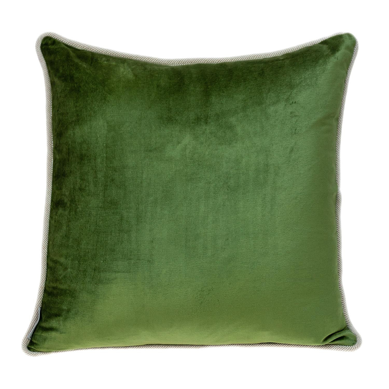 20" Green & Gray Cotton Throw Pillow Christmas Central