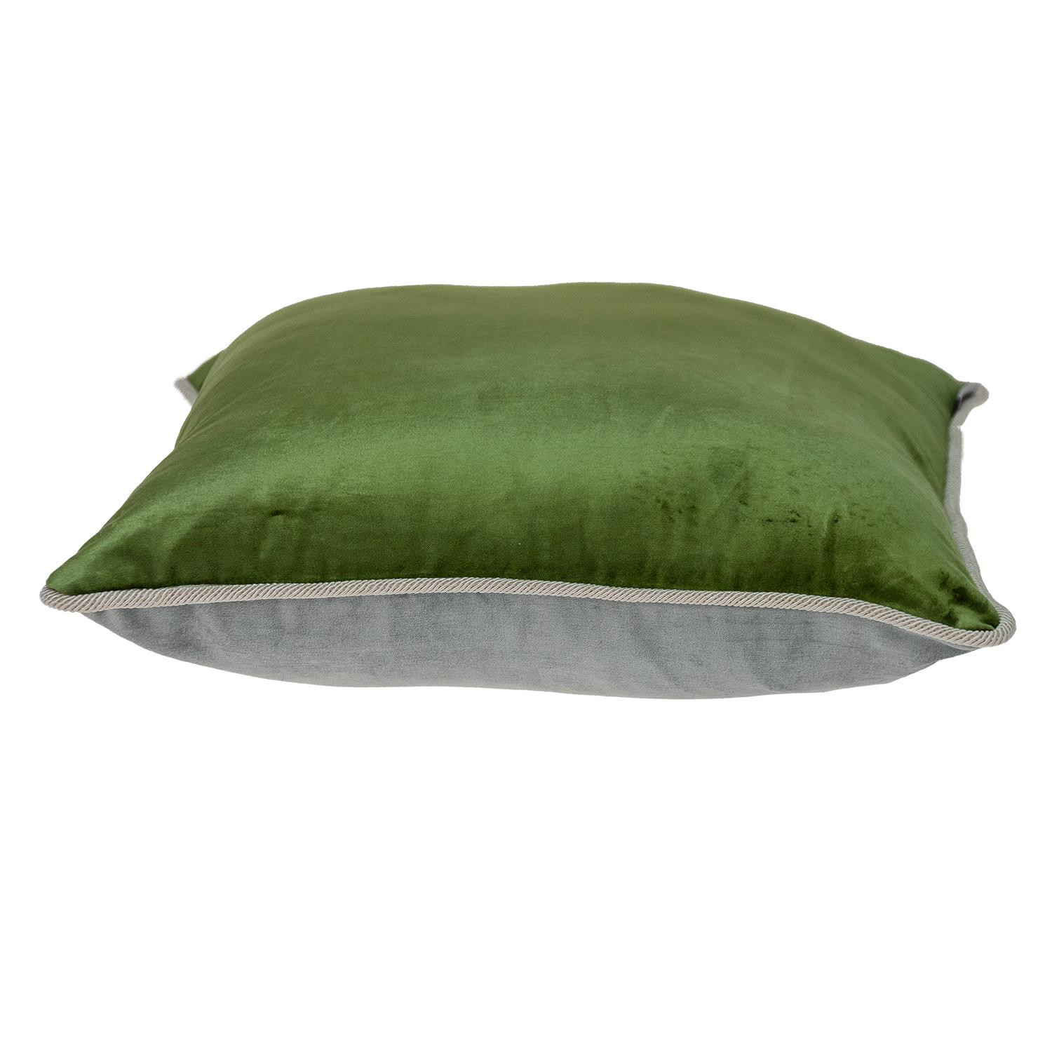 20" Green & Gray Cotton Throw Pillow Christmas Central