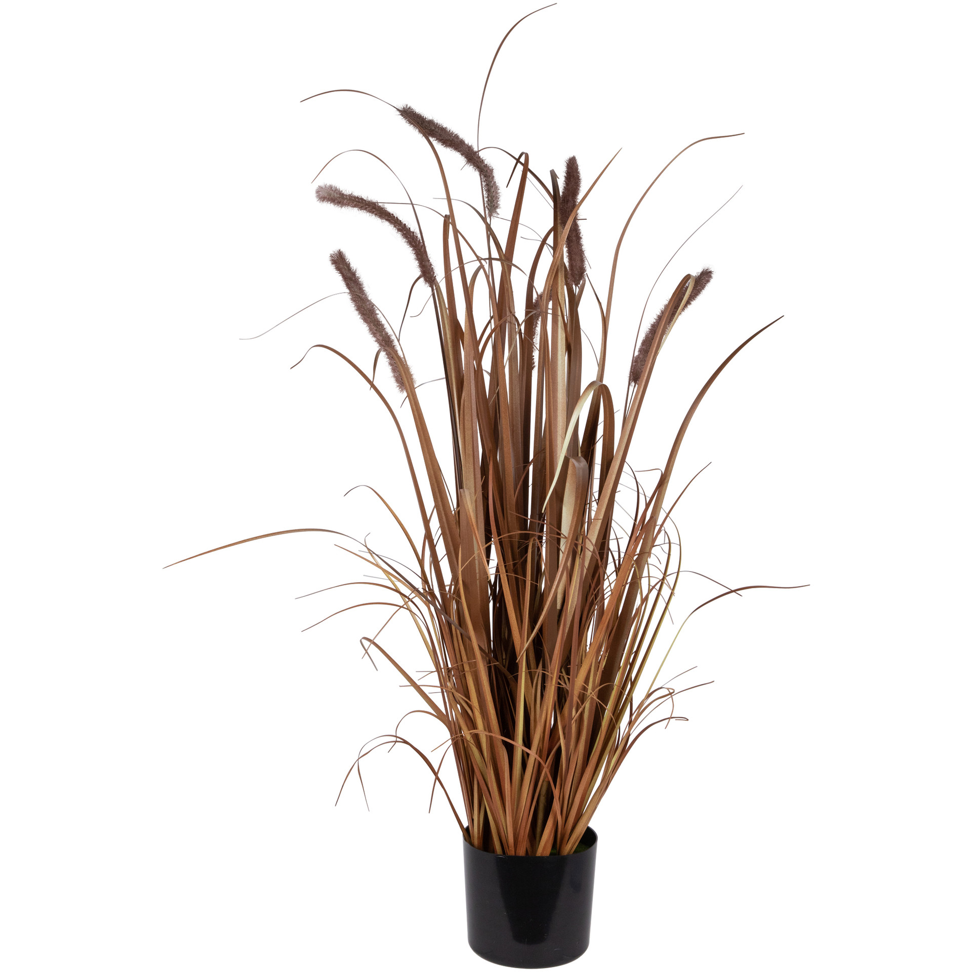 40" Potted Brown Artificial Onion Grass Plant Christmas Central