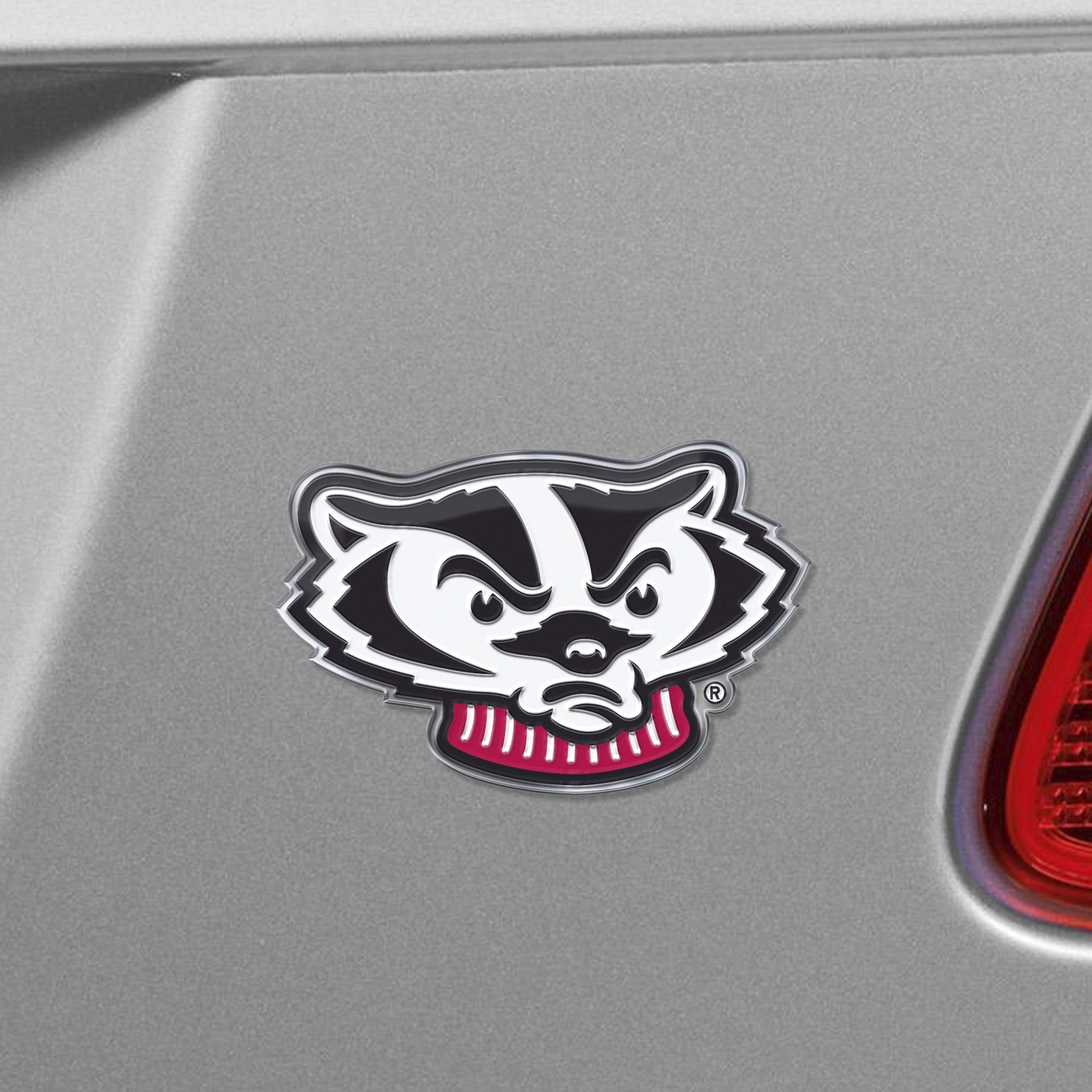 3.25” NCAA University of Wisconsin Badgers Embossed Automotive Emblem ...