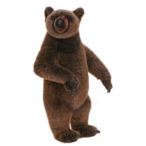 25.75" Brown Handcrafted Extra Soft Plush Grizzly Bear Stuffed Animal