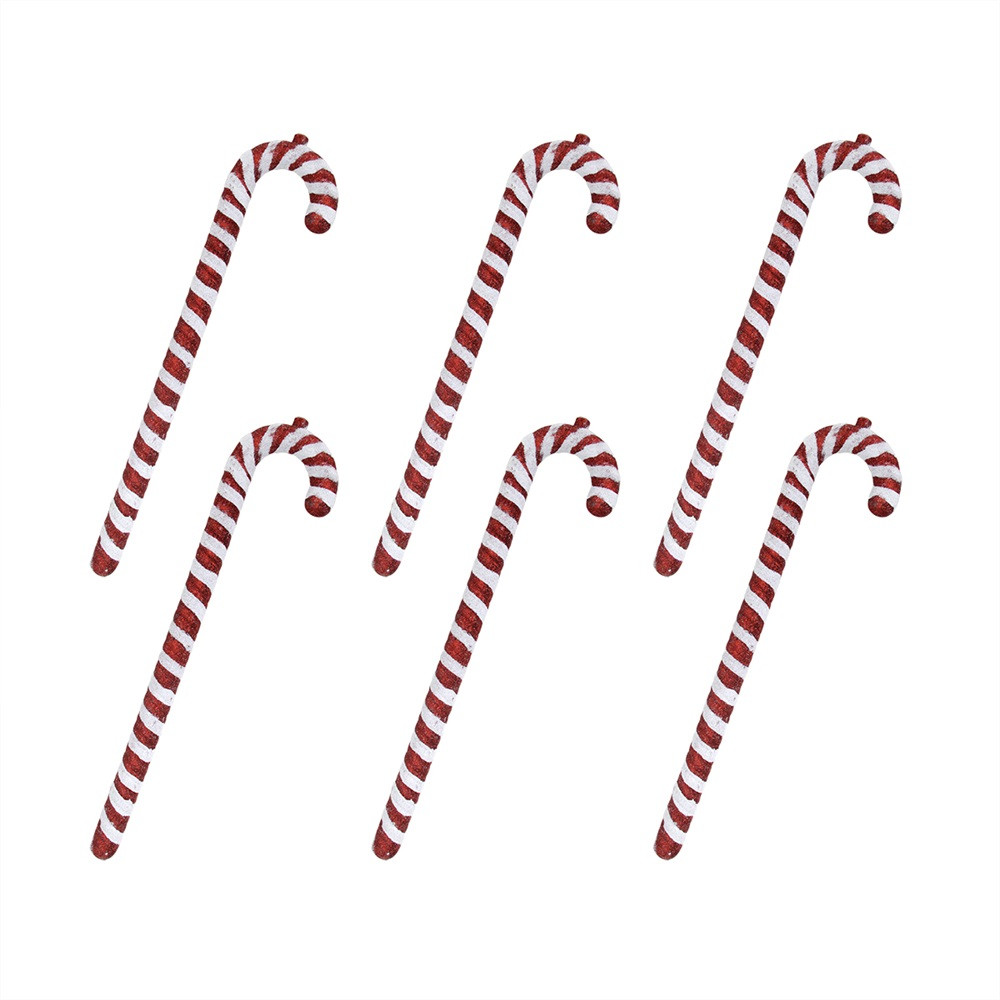 6ct Red & White Peppermint Twist Shatterproof Candy Cane Christmas Ornaments 9" Christmas Central