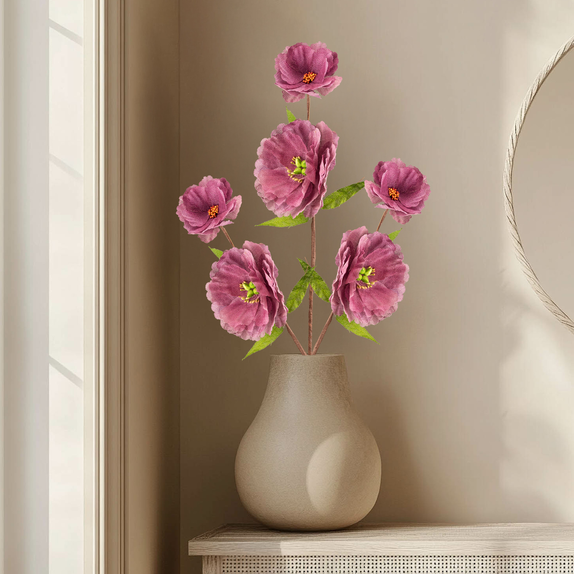 40" Purple & Green Artificial Spring Floral Craft Spray Christmas Central