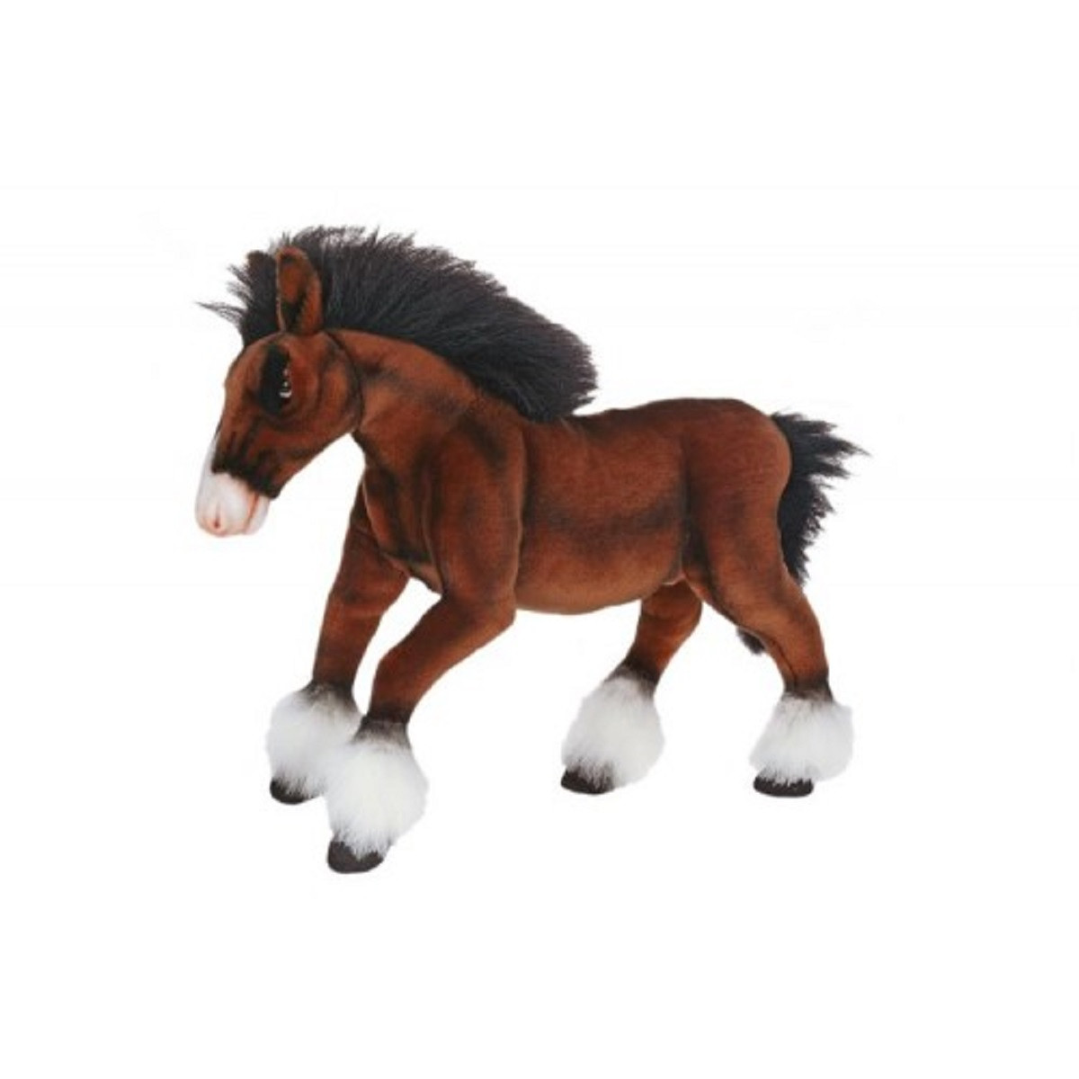 Pack of 2 Lifelike Handcrafted Extra Soft Plush Clydesdale Horse