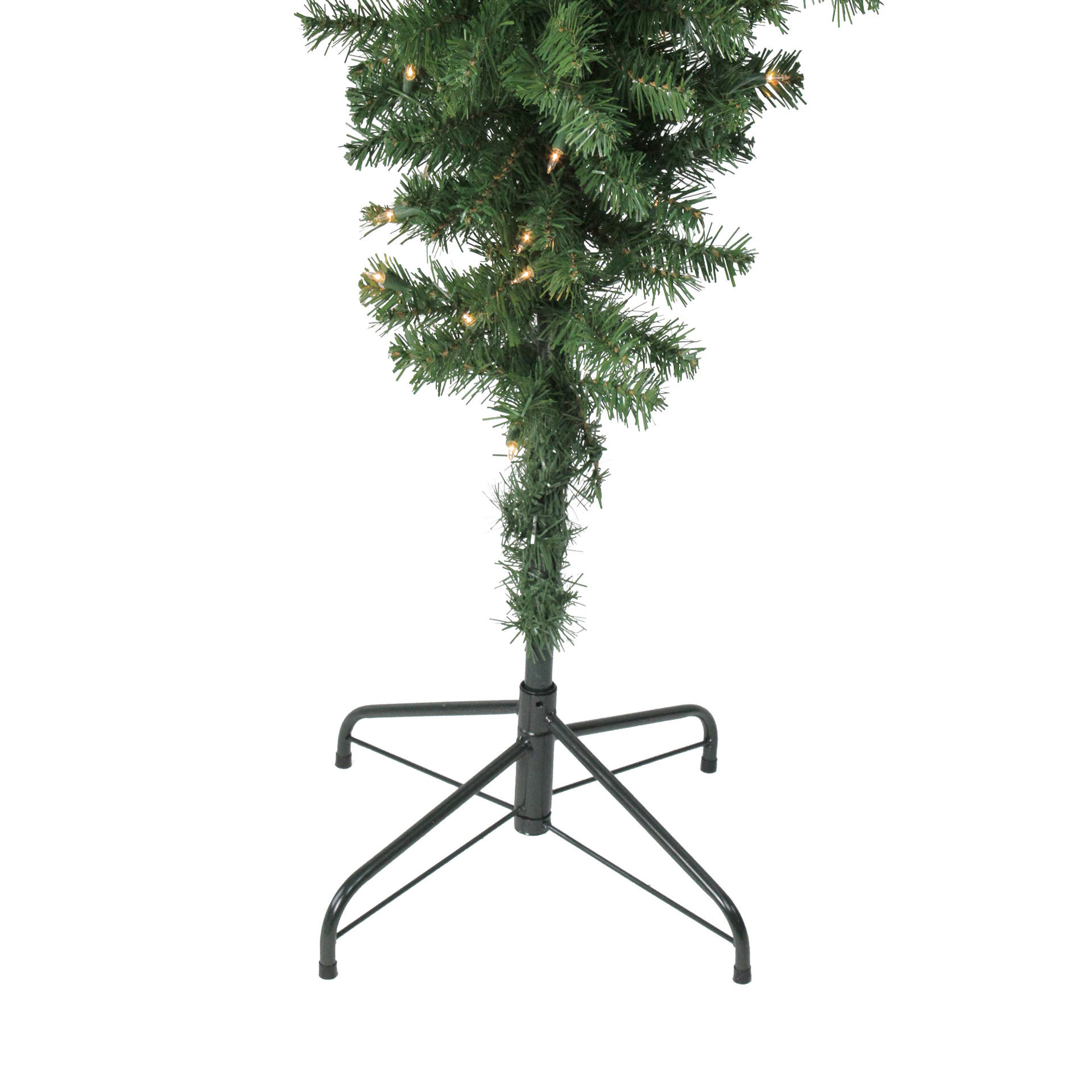 5.5' Pre-Lit Medium Spruce Upside Down Artificial Christmas Tree ...