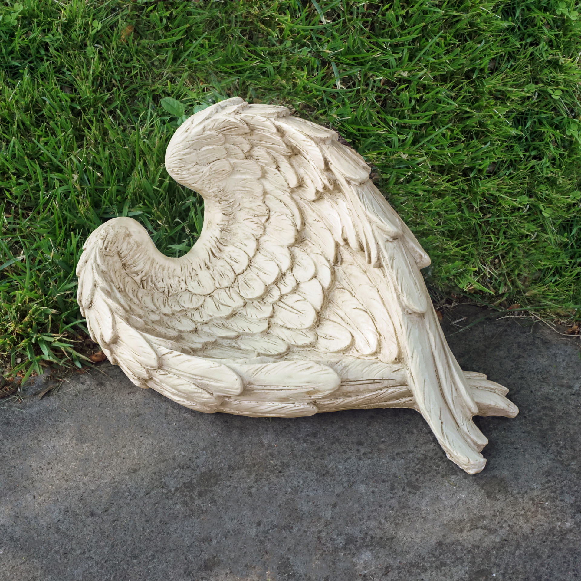 10.75" Weathered Angel Wings Outdoor Garden Statue | Christmas Central
