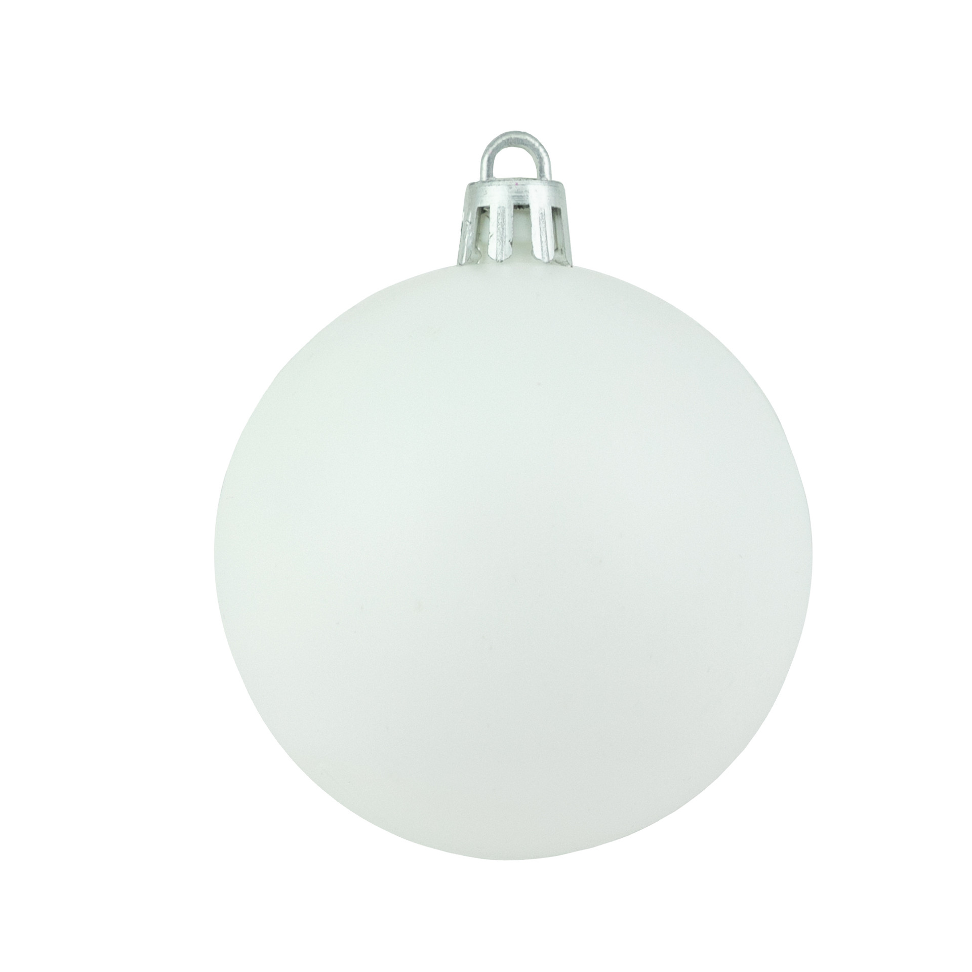 60ct Winter White Shatterproof Matte Christmas Ball Ornaments 2.5