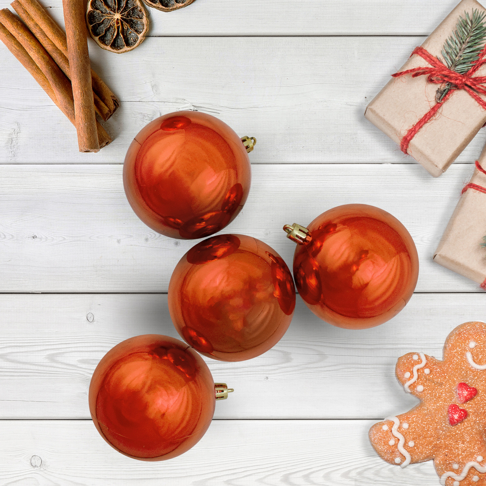 Burnt Orange Christmas Decorations