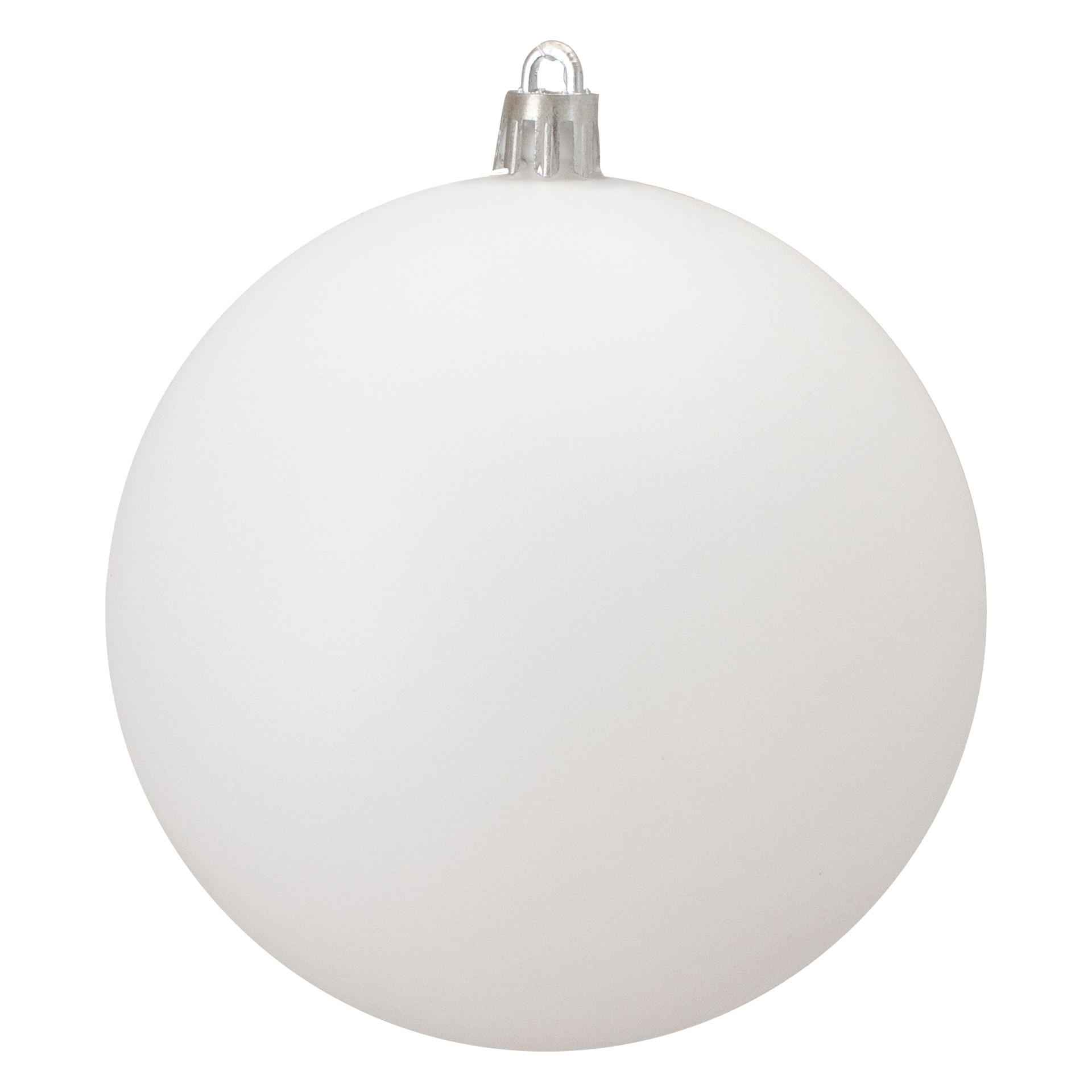Matte Winter White Shatterproof Christmas Ball Ornament 4" (100mm
