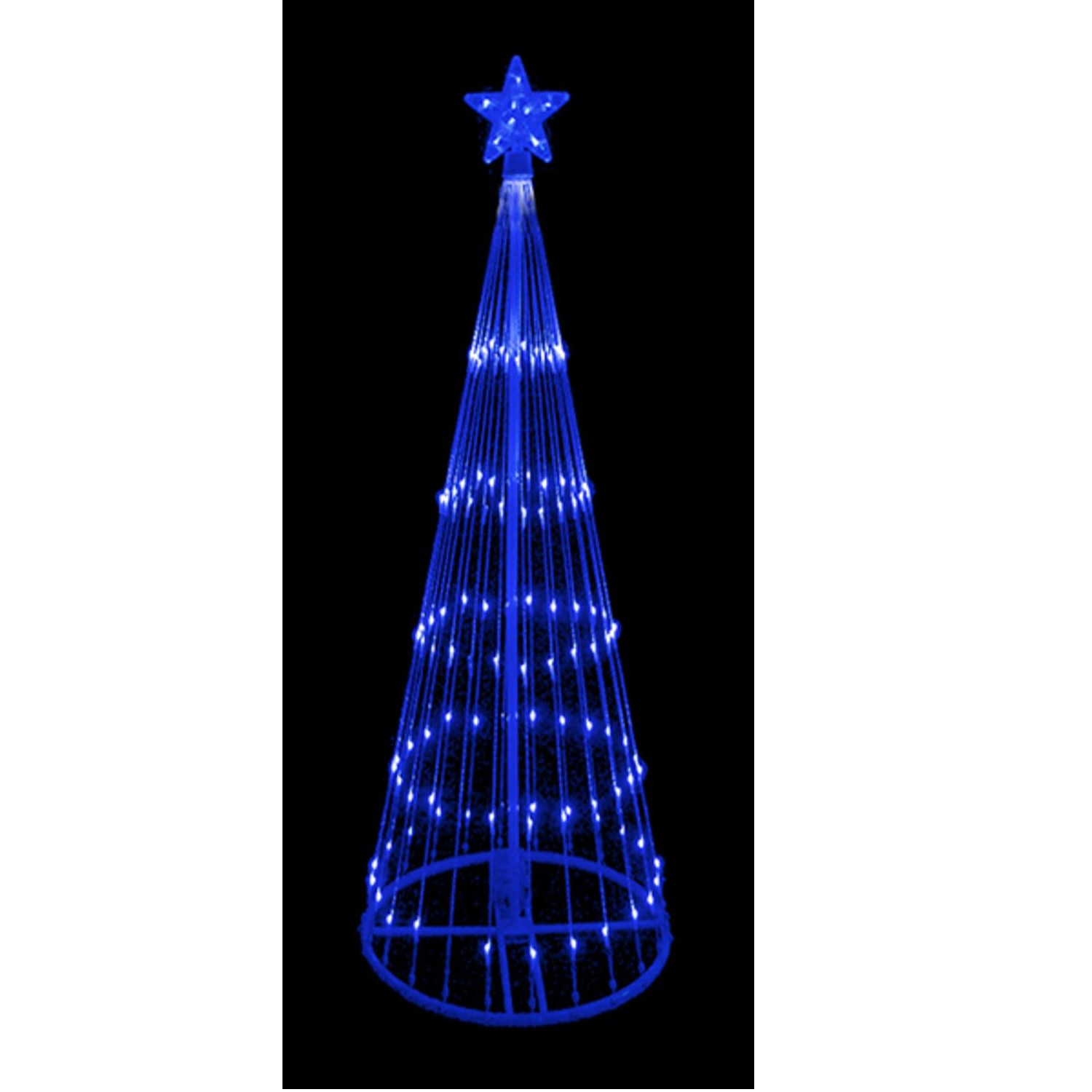 9' Blue LED Lighted Show Cone Christmas Tree Outdoor Yard Art