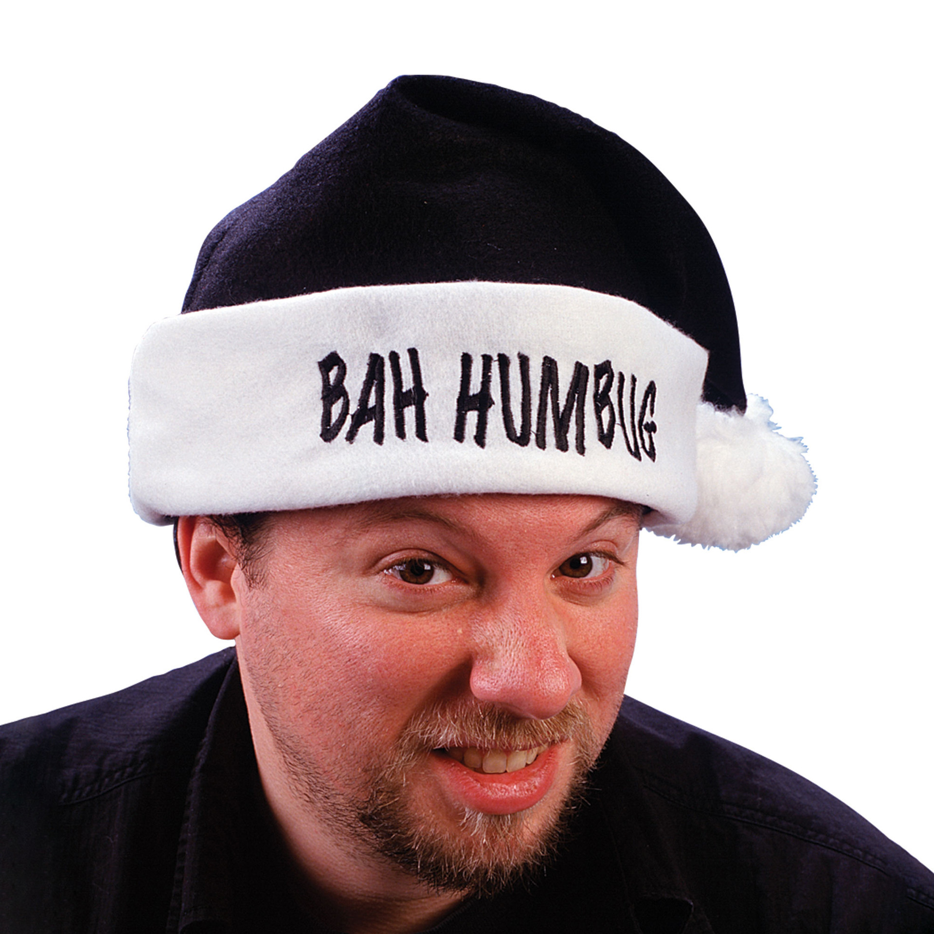 Bah Humbug Black Santa Christmas Hat Great For Fancy Dress Parties