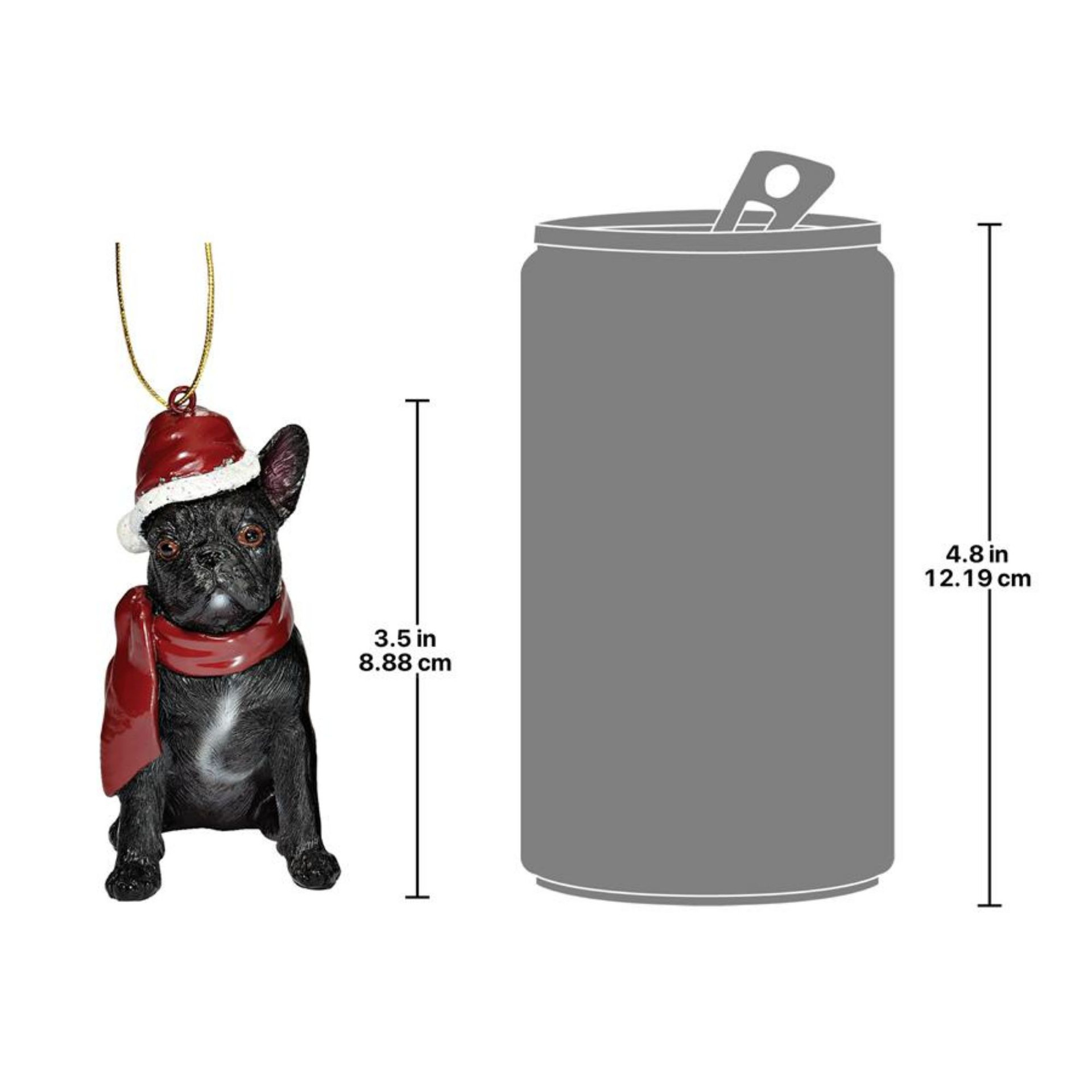 3.5" Christmas French Bulldog Dog Ornament | Christmas Central