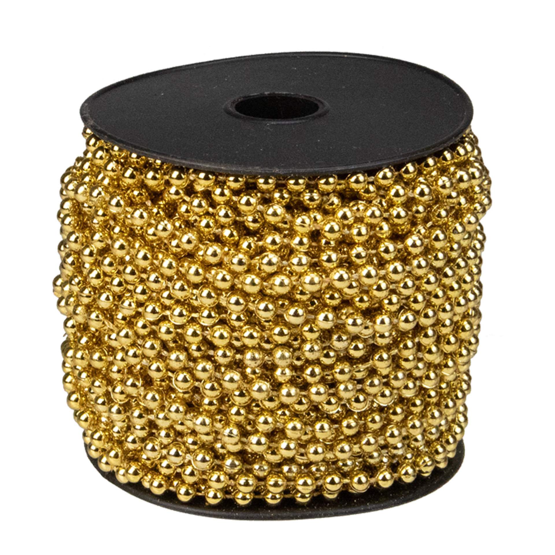 66' Metallic Gold Beaded Christmas Garland Unlit Christmas Central