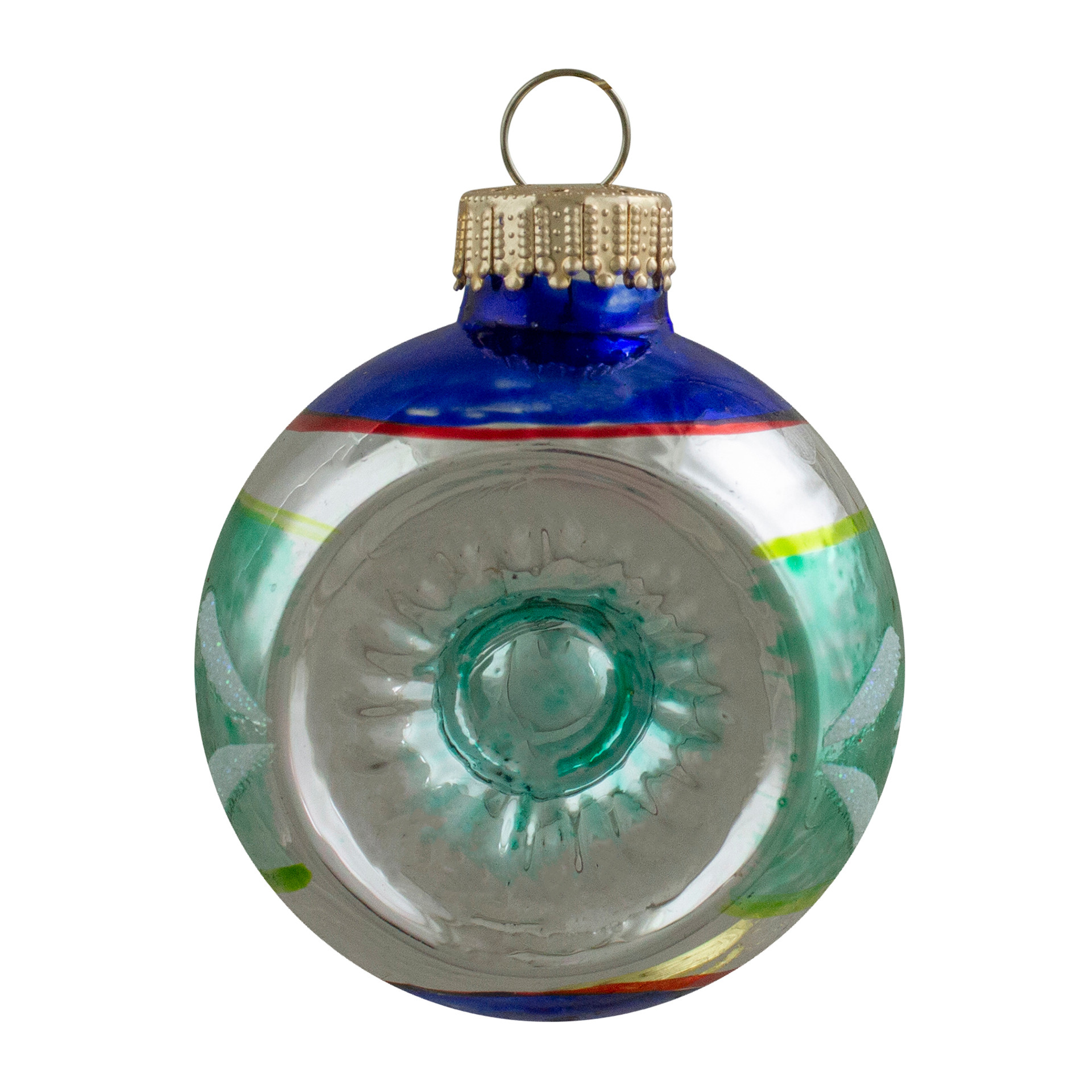 9ct Vibrantly Colored Retro Reflector Shiny Glass Christmas Ball