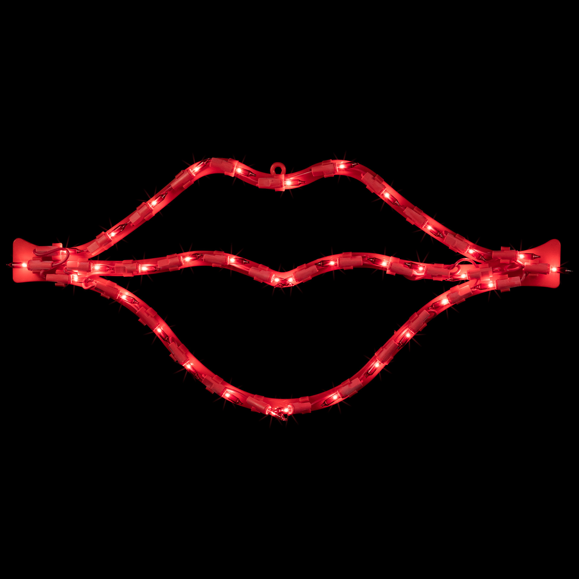 Northlight 17.5\" Lighted Red Lips Valentine's Day Window Silhouette