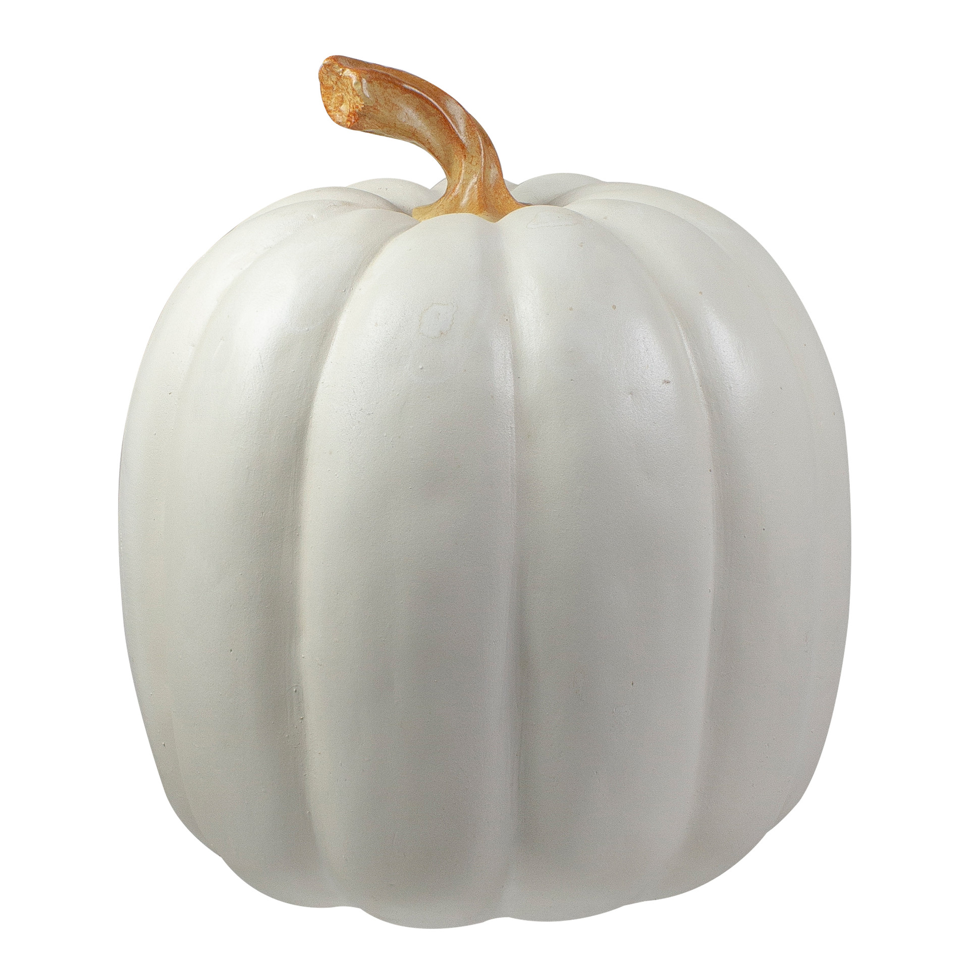8" White Pumpkin Autumn Harvest Tabletop Decoration Christmas Central