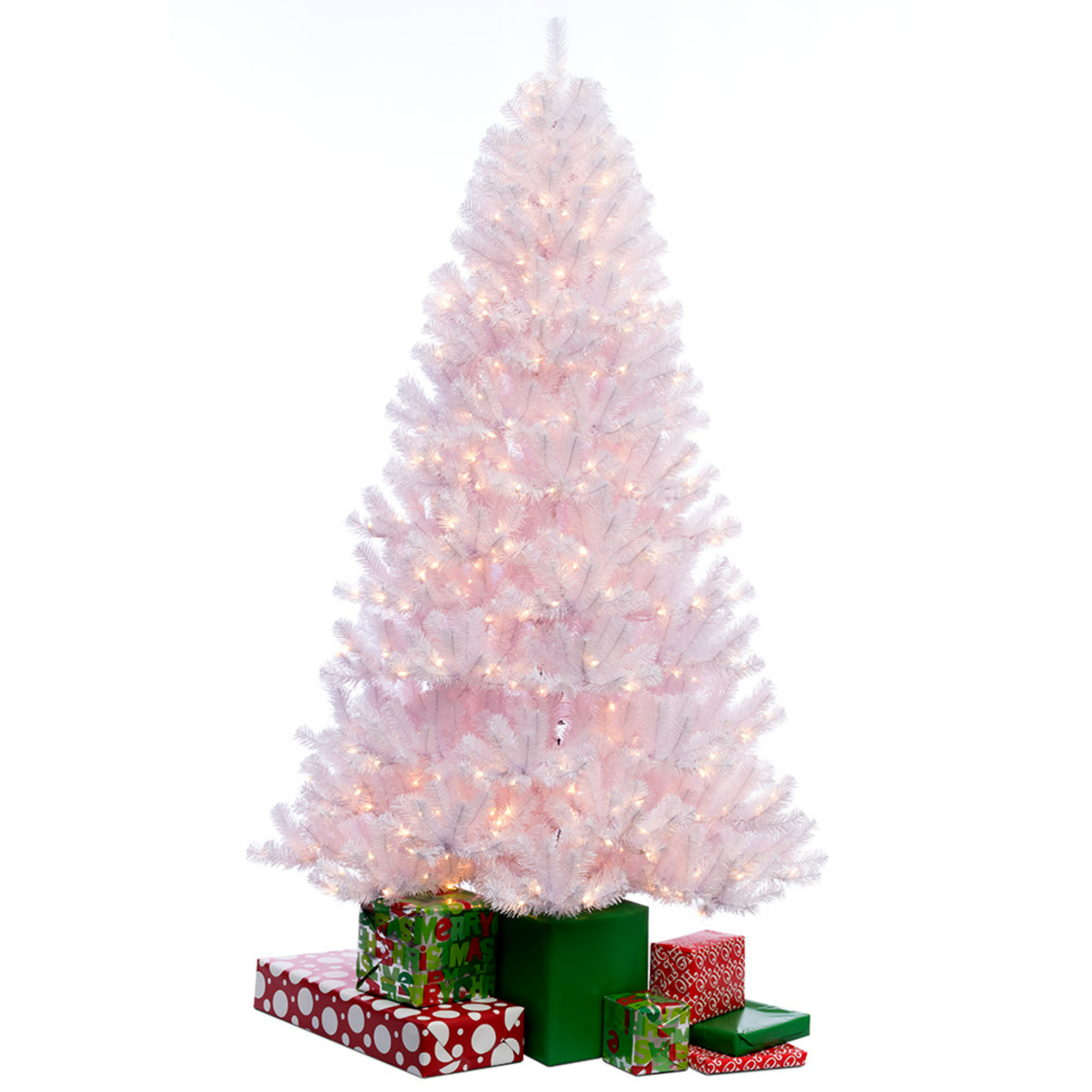 7.5’ x 54” PreLit Full Northern Fir White Artificial Christmas Tree