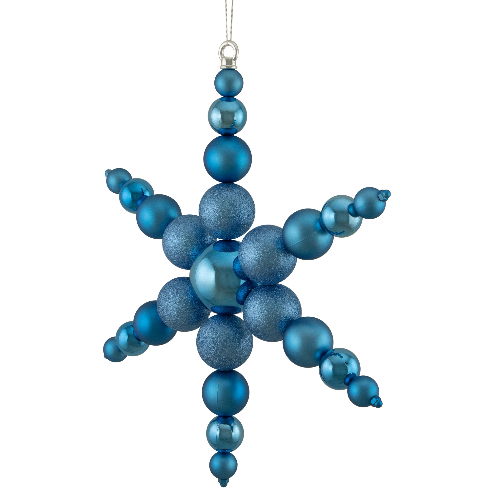 Shatterproof 3-Finish Snowflake Commercial Christmas Ornament - 18 ...