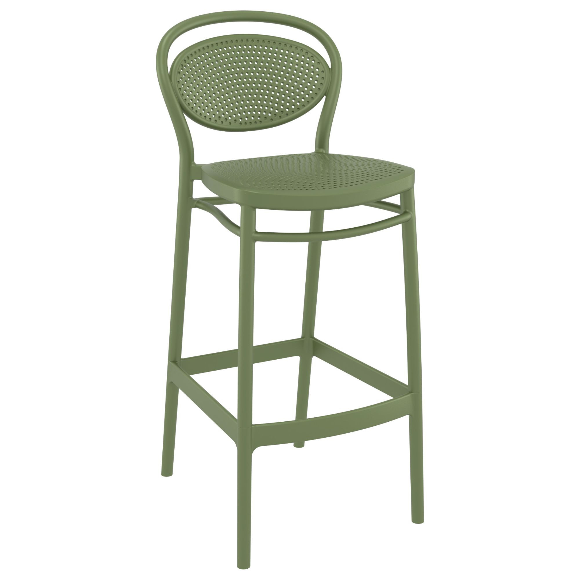 41.75" Olive Green Outdoor Patio Bar Stool Christmas Central