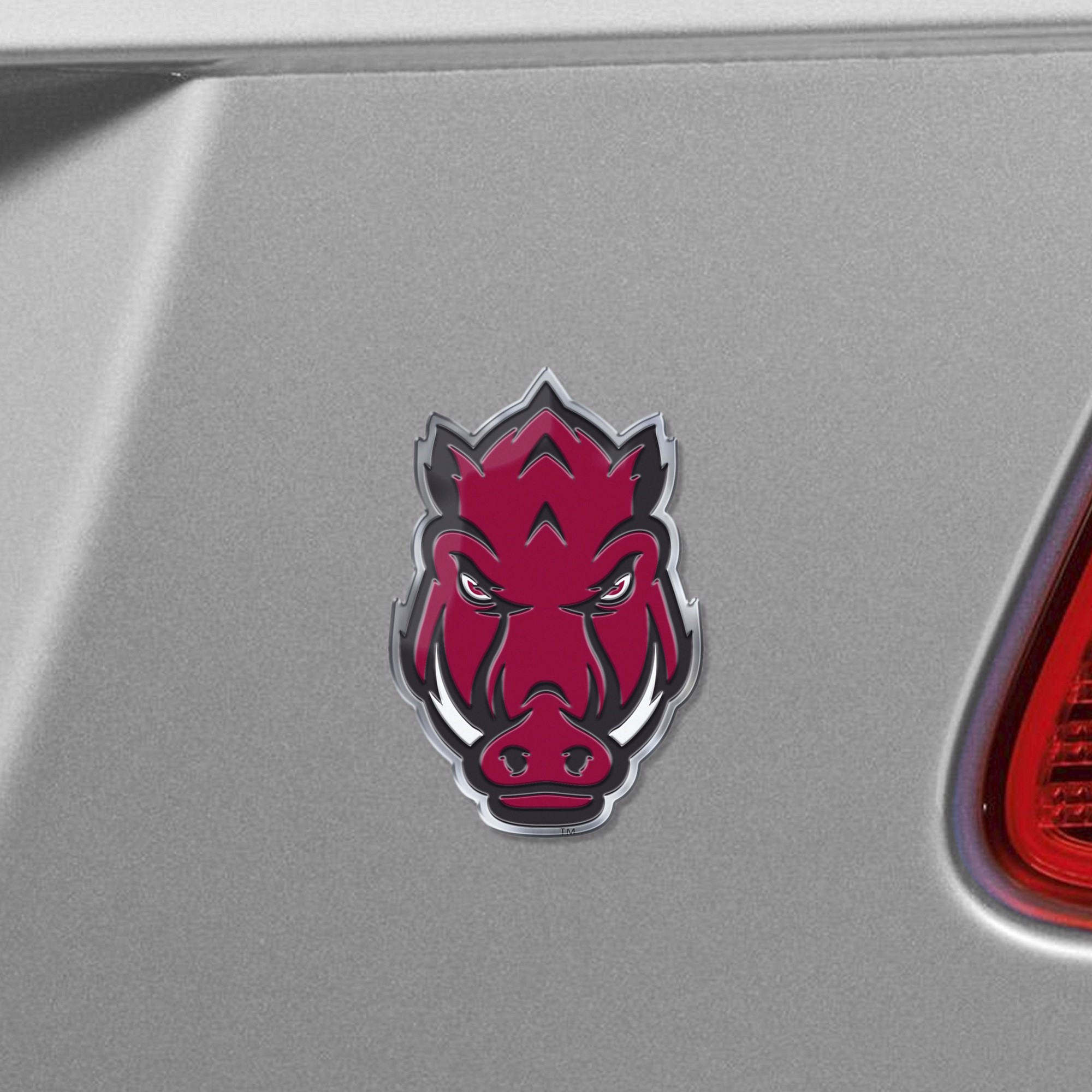 3.25” NCAA University of Arkansas Razorbacks Embossed Automotive Emblem ...