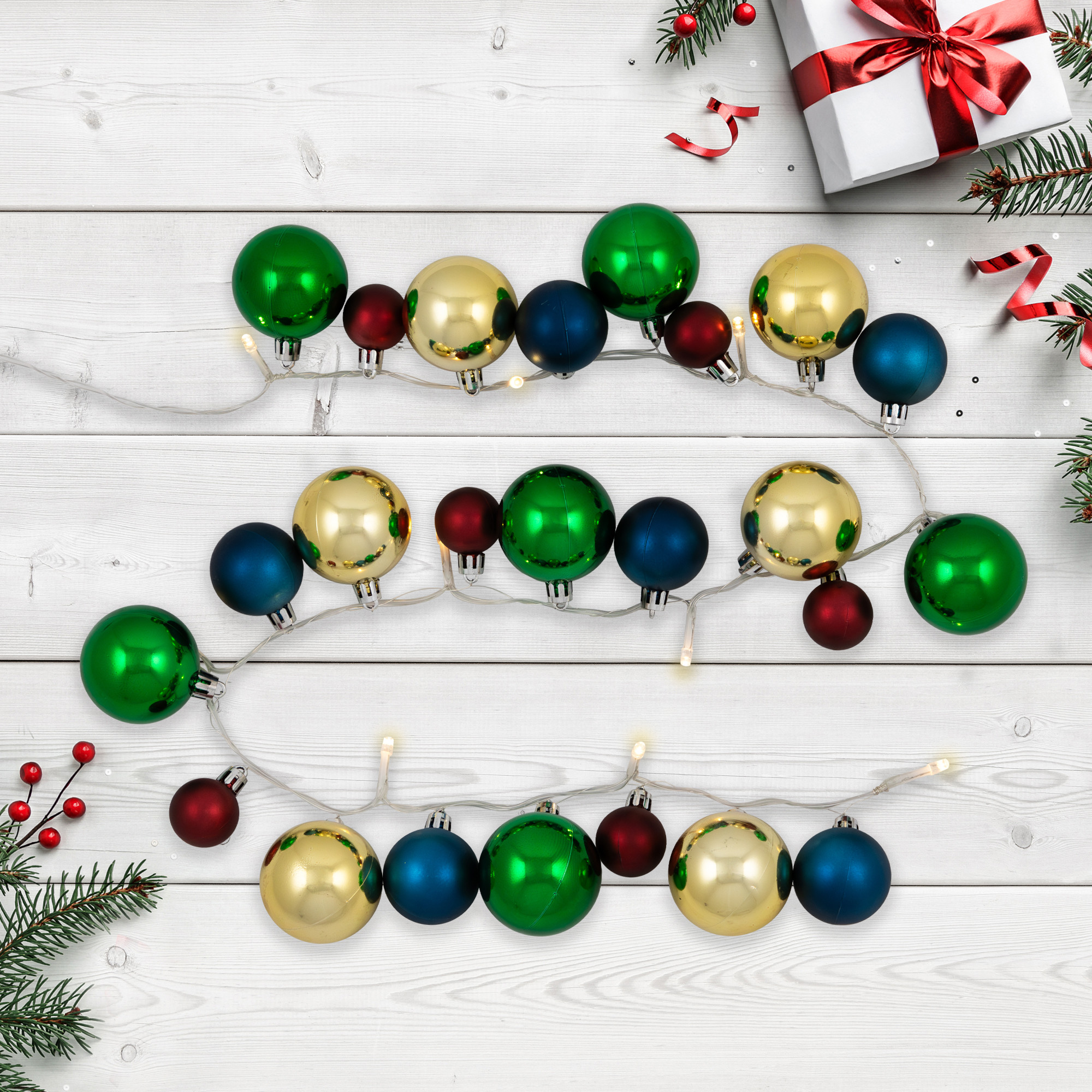 LED Light String Garland Merry Christmas Decor