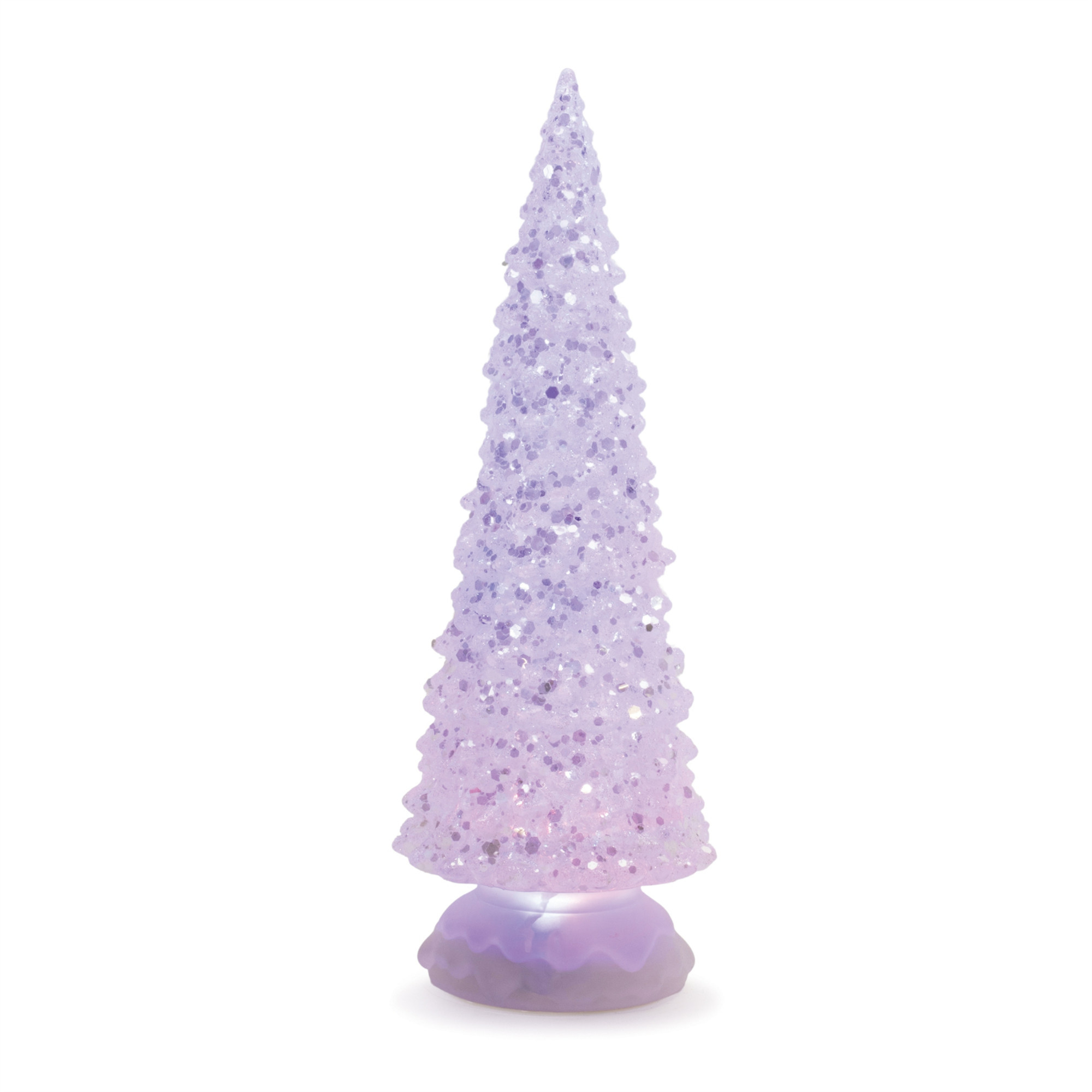 Ribbed Patterned Glass Christmas Tree Tabletop