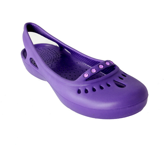 Women's Purple Lightweight SlipOn Comfort Shoes with Gem Accents