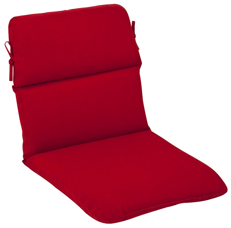 40.5" Red Outdoor Patio Furniture High Back Chair Cushion Christmas