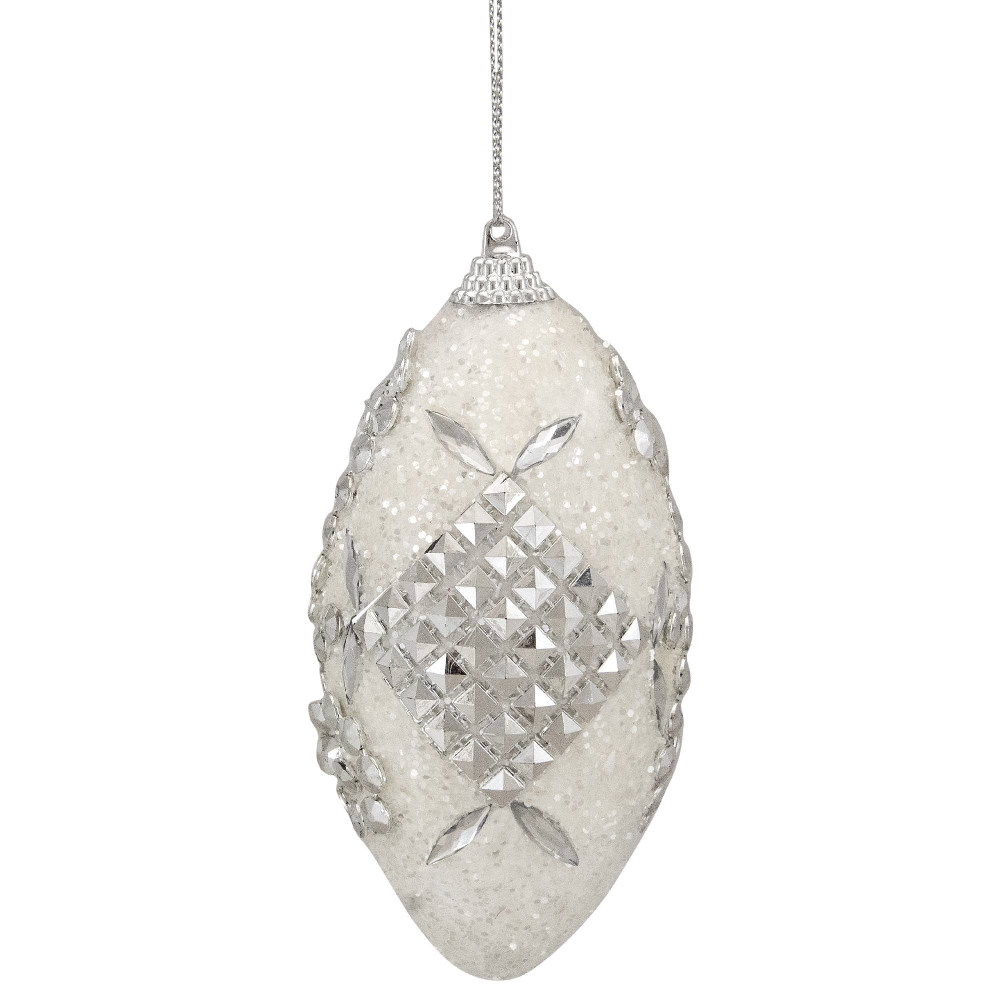 Silver Glittered Shatterproof Finial main image 1