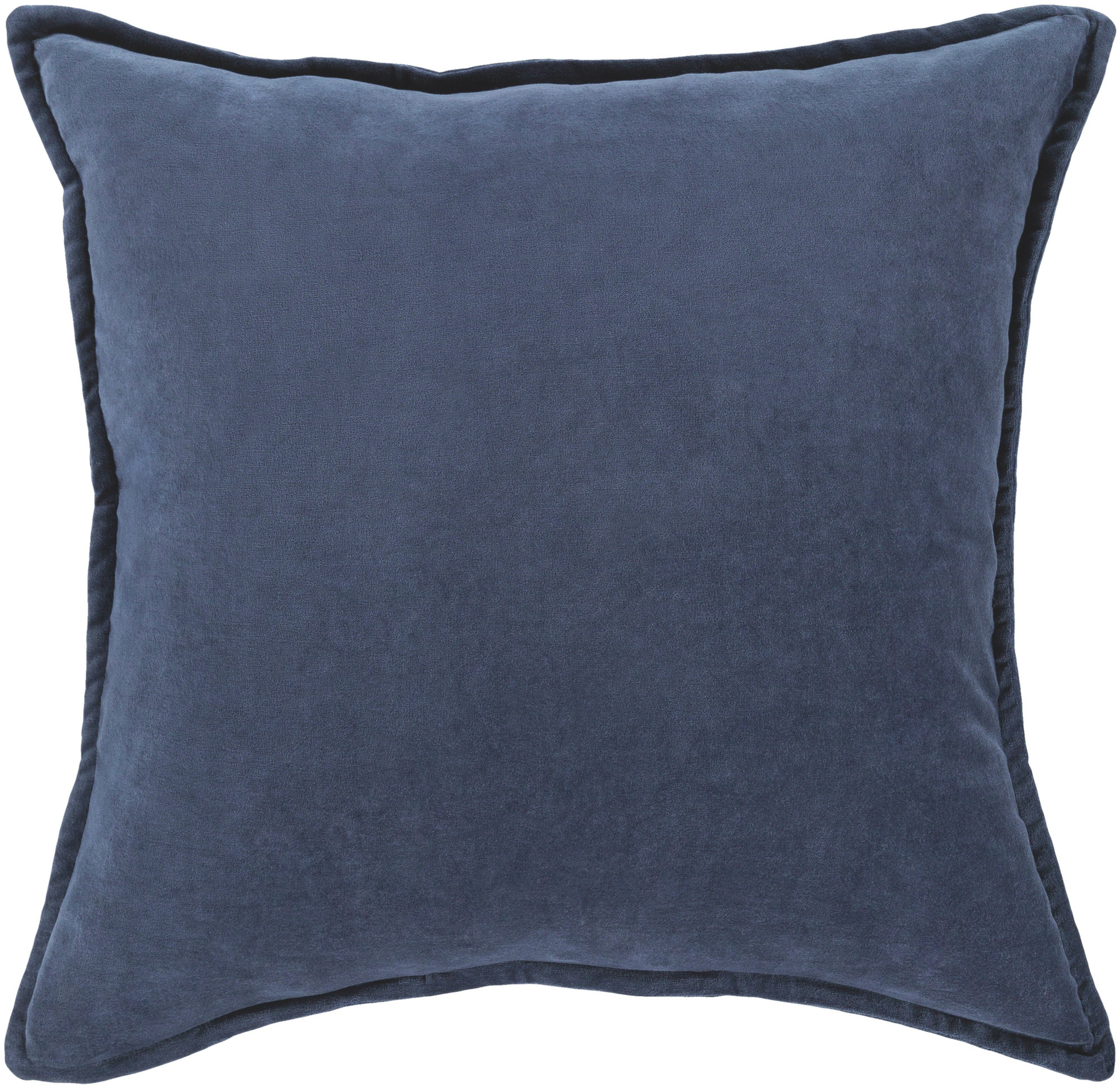 18" Muted Dark Blue Contemporary Woven Decorative Throw Pillow