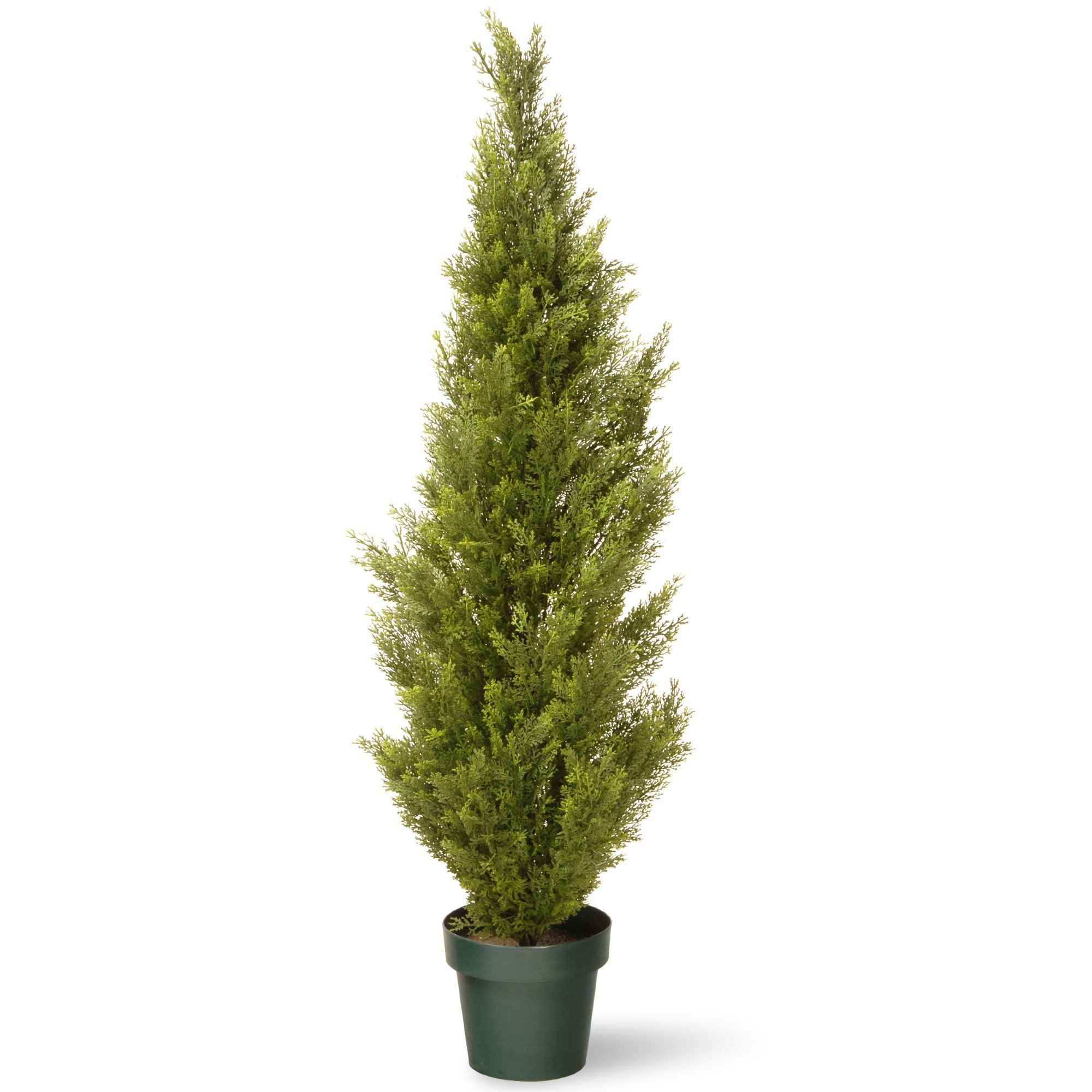 48" Green Potted Artificial Arborvitae Topiary Tree Christmas Central