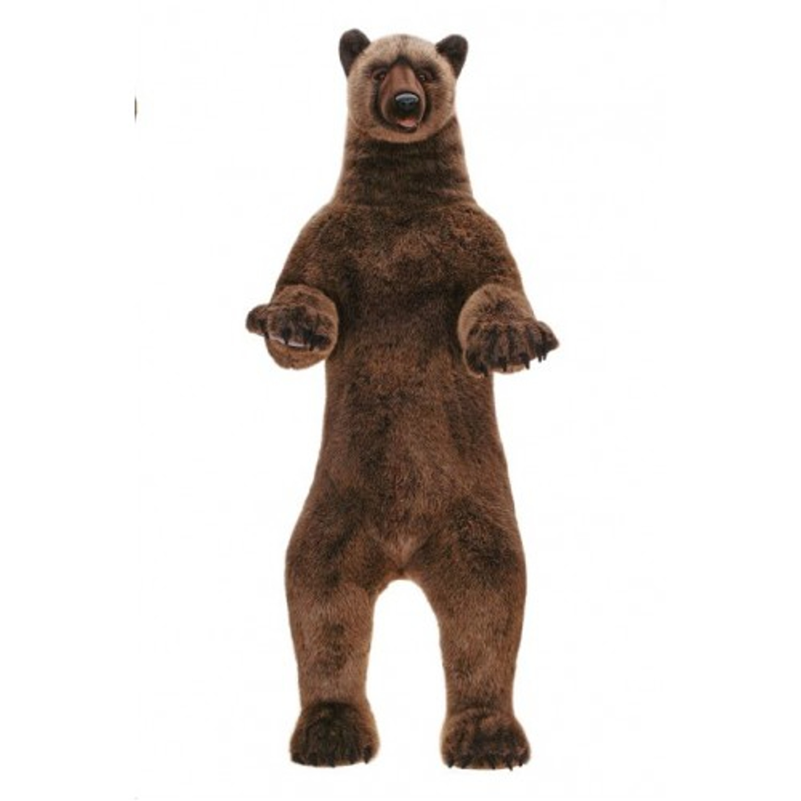 59" Brown Handcrafted Extra Soft Plush Grizzly Bear Stuffed Animal