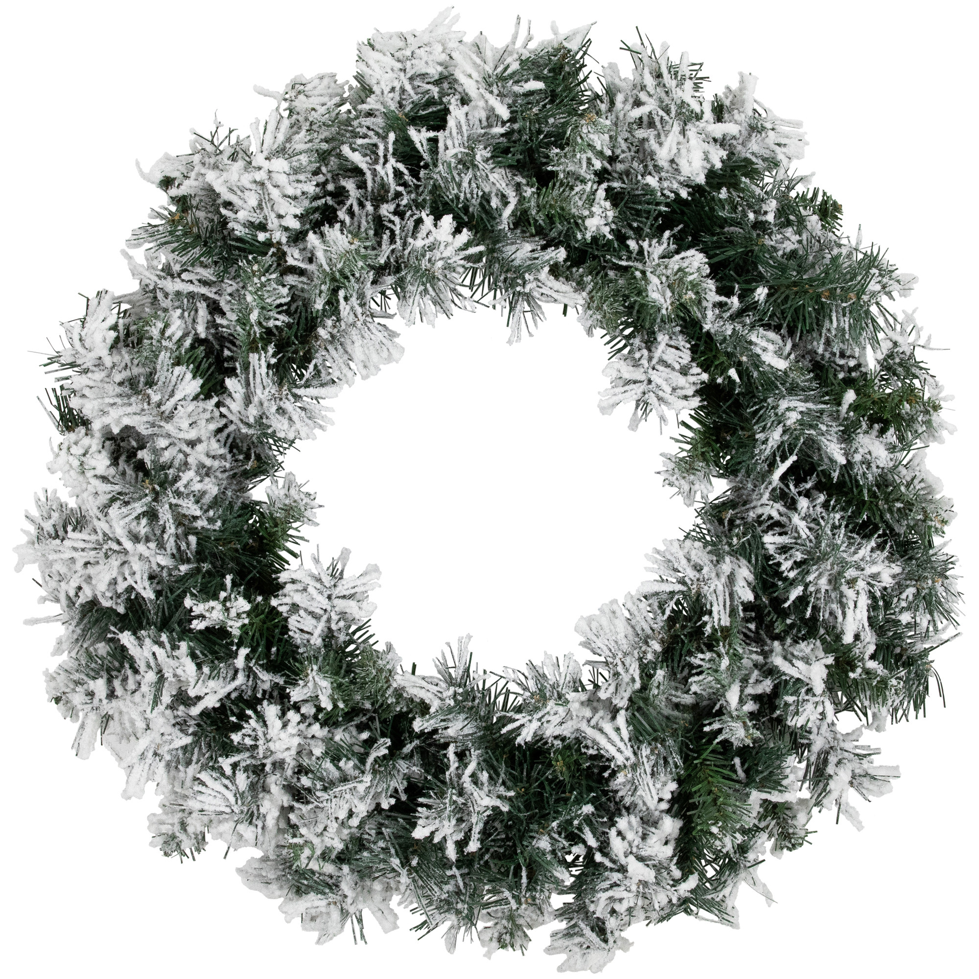 Snowy Flocked Pine Wreath 24
