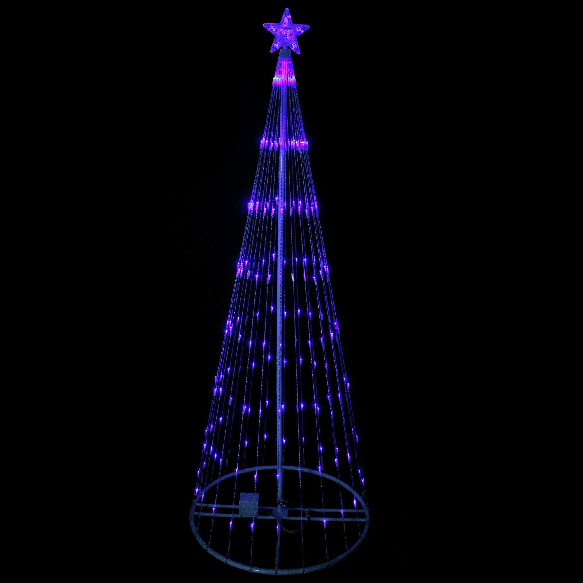 9' Blue LED Lighted Show Cone Christmas Tree Outdoor Yard Art