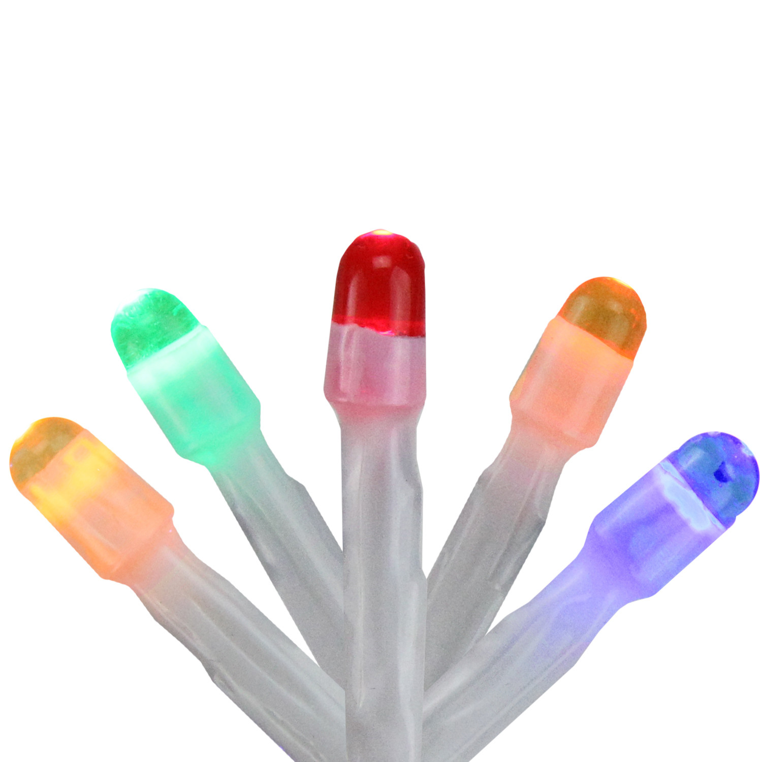 Set of 150 MultiColor LED Swag Christmas Lights 7.5 ft White Wire