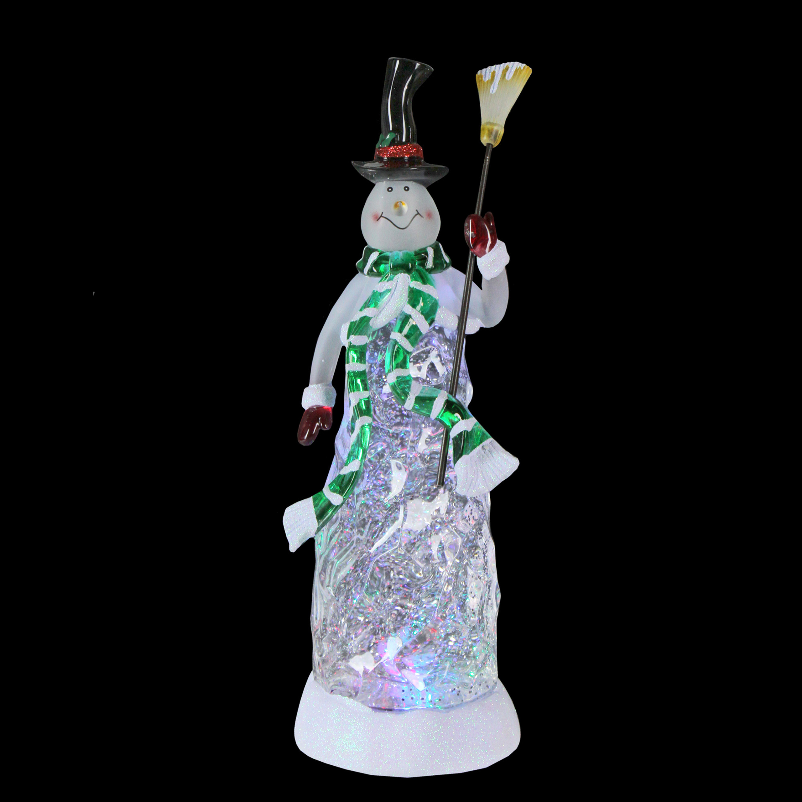 LED Lighted Color Changing Snowman Christmas Glittering Snow Dome 11