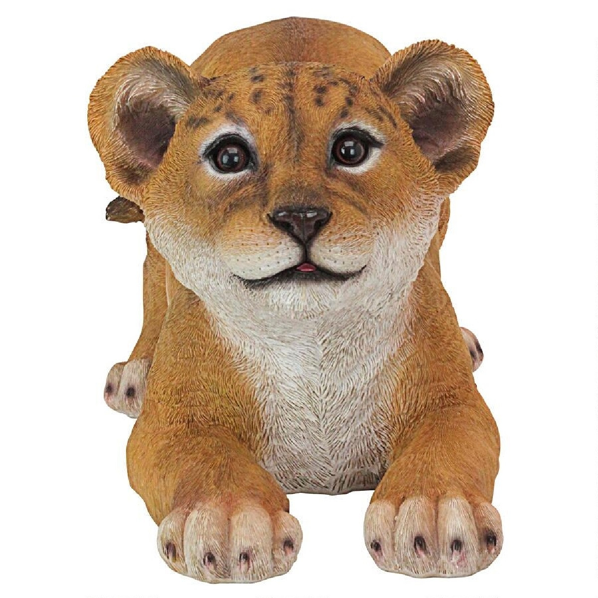 15" Lion Cub Handpainted Outdoor Statue Christmas Central